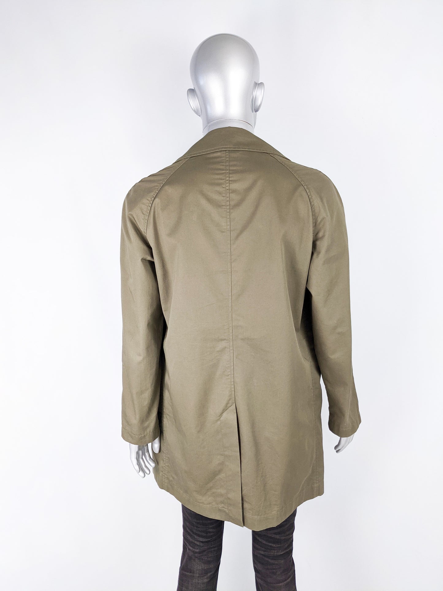 Preowned Mens Khaki Mac Cotton Trench Coat
