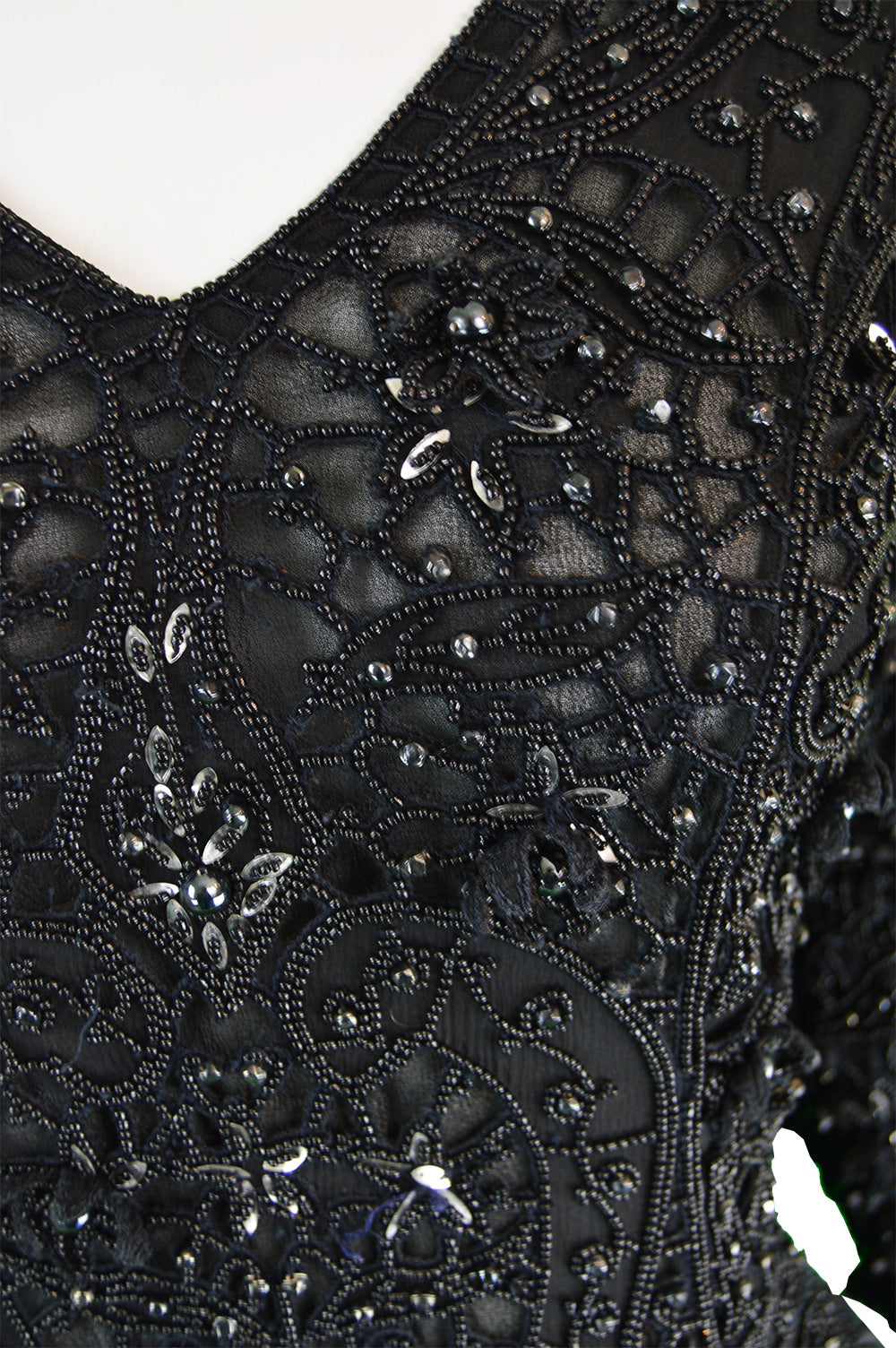 Vintage Haute Couture Beaded Party Dress, 1980s