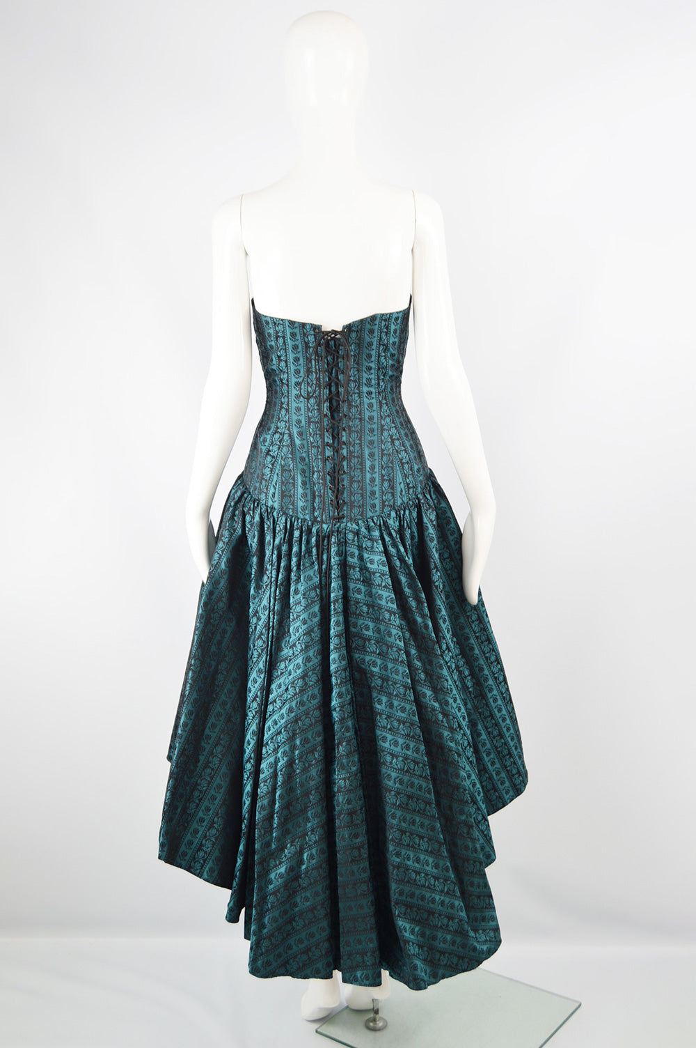 Vintage Women's Jacquard Evening Dress, 1980s