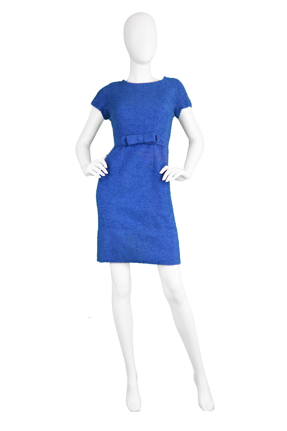 1960s jacques heim blue wool dress