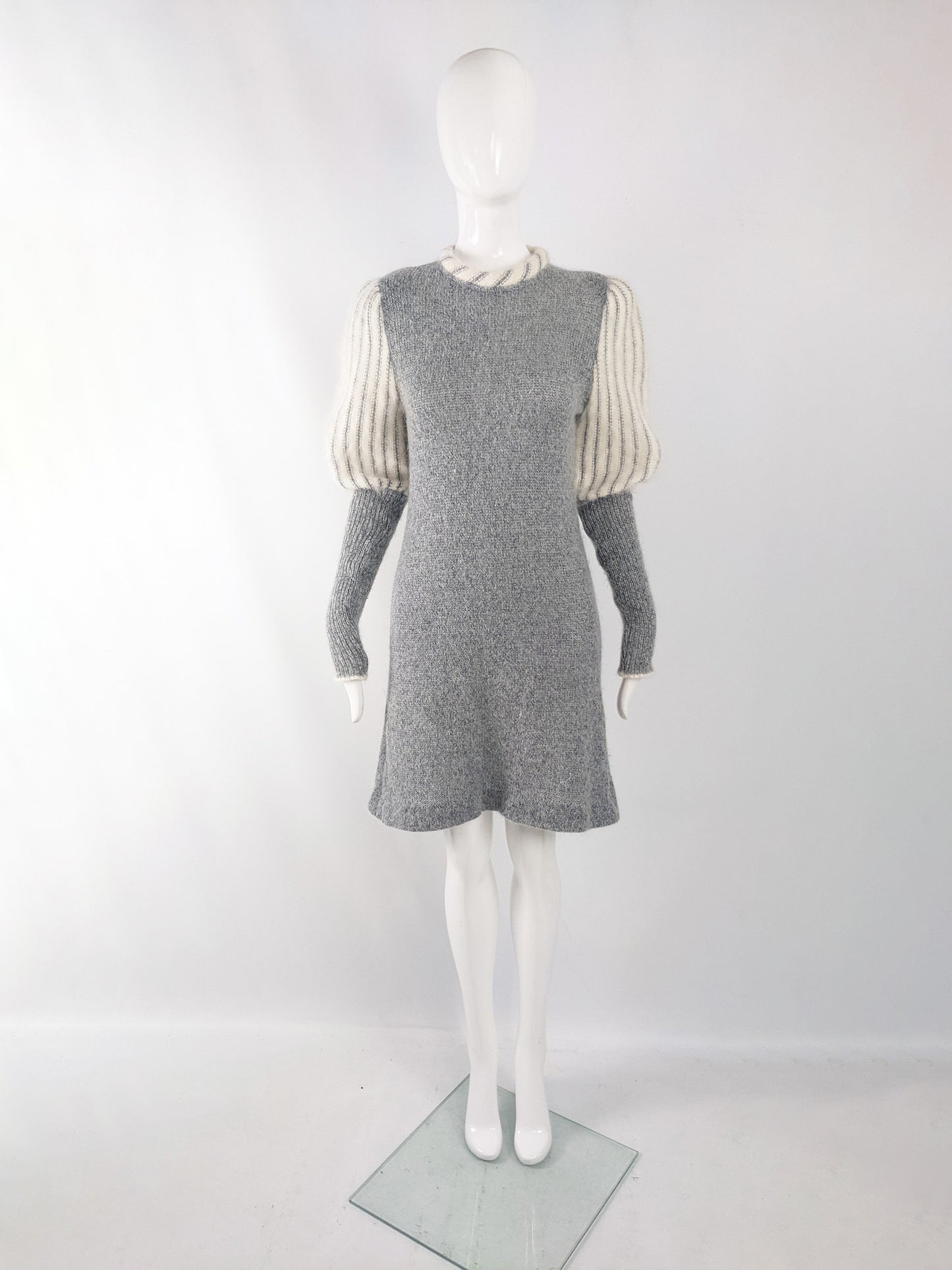 Carven Vintage Wool & Mohair Knit Dress, 1970s