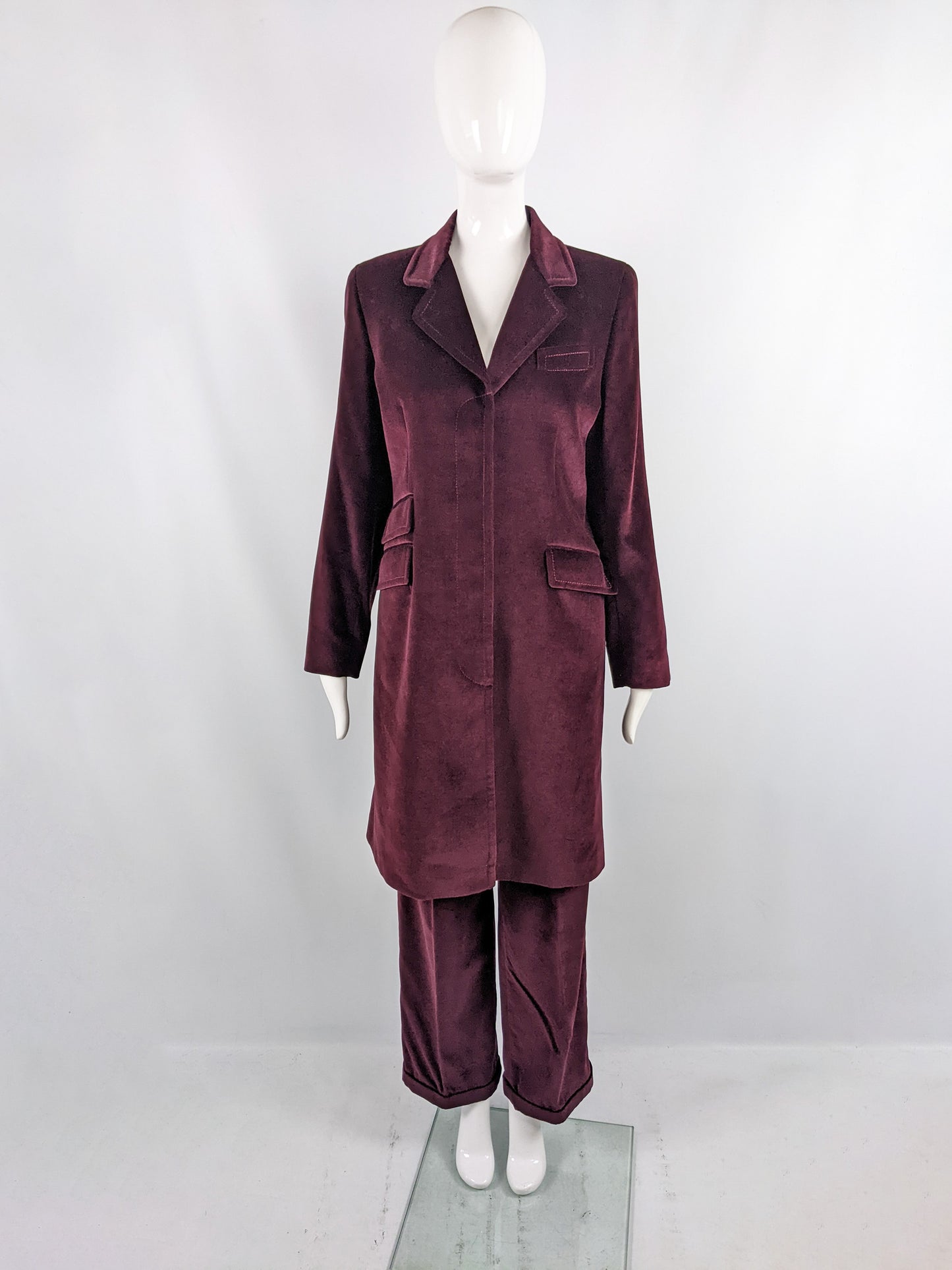 Joseph Vintage Womens Velvet Trouser Suit, 1990s