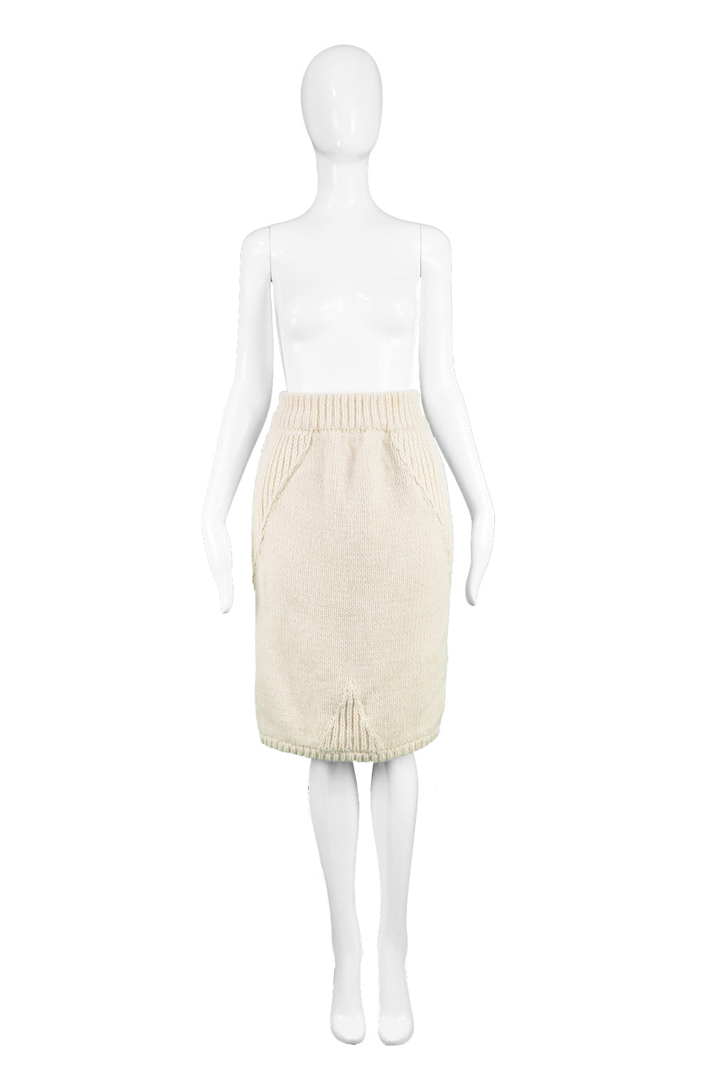 Cable Knit Pencil Skirt, 1980s