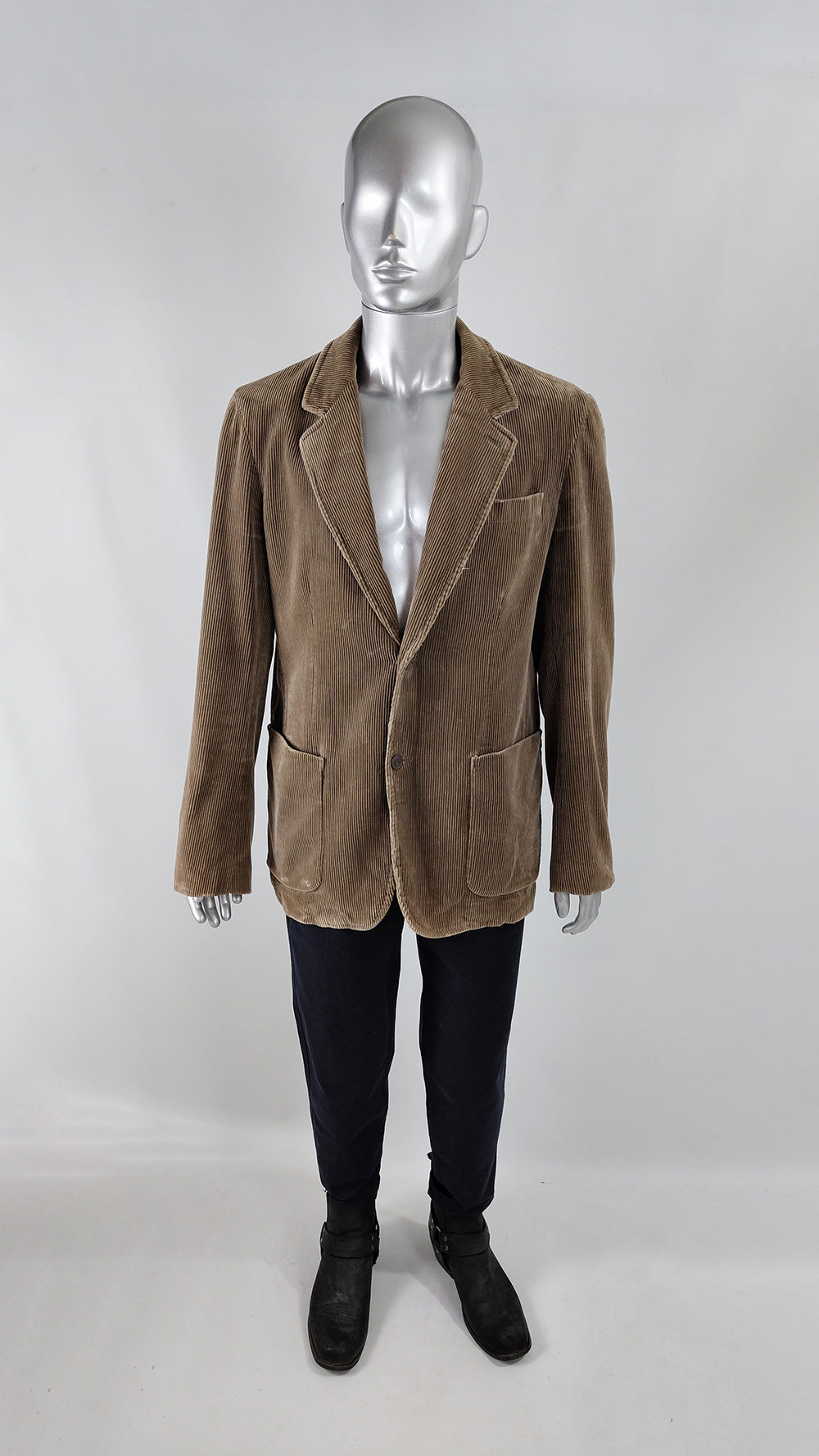 Replay Vintage Italian Mens Corduroy Grunge Blazer, 1990s