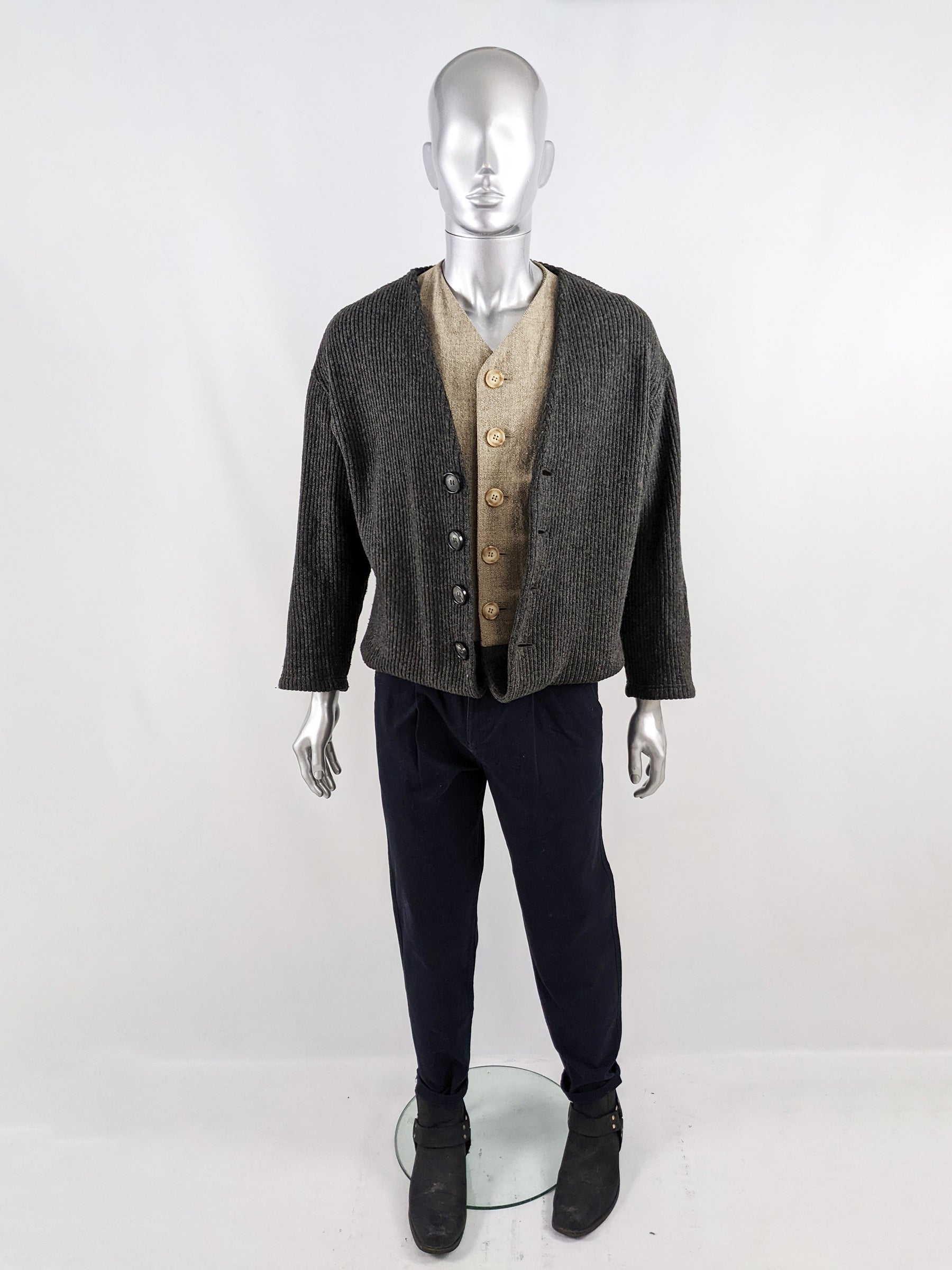 Dolce & Gabbana Mens Vintage 2 in 1 Knit Jacket, 1990s