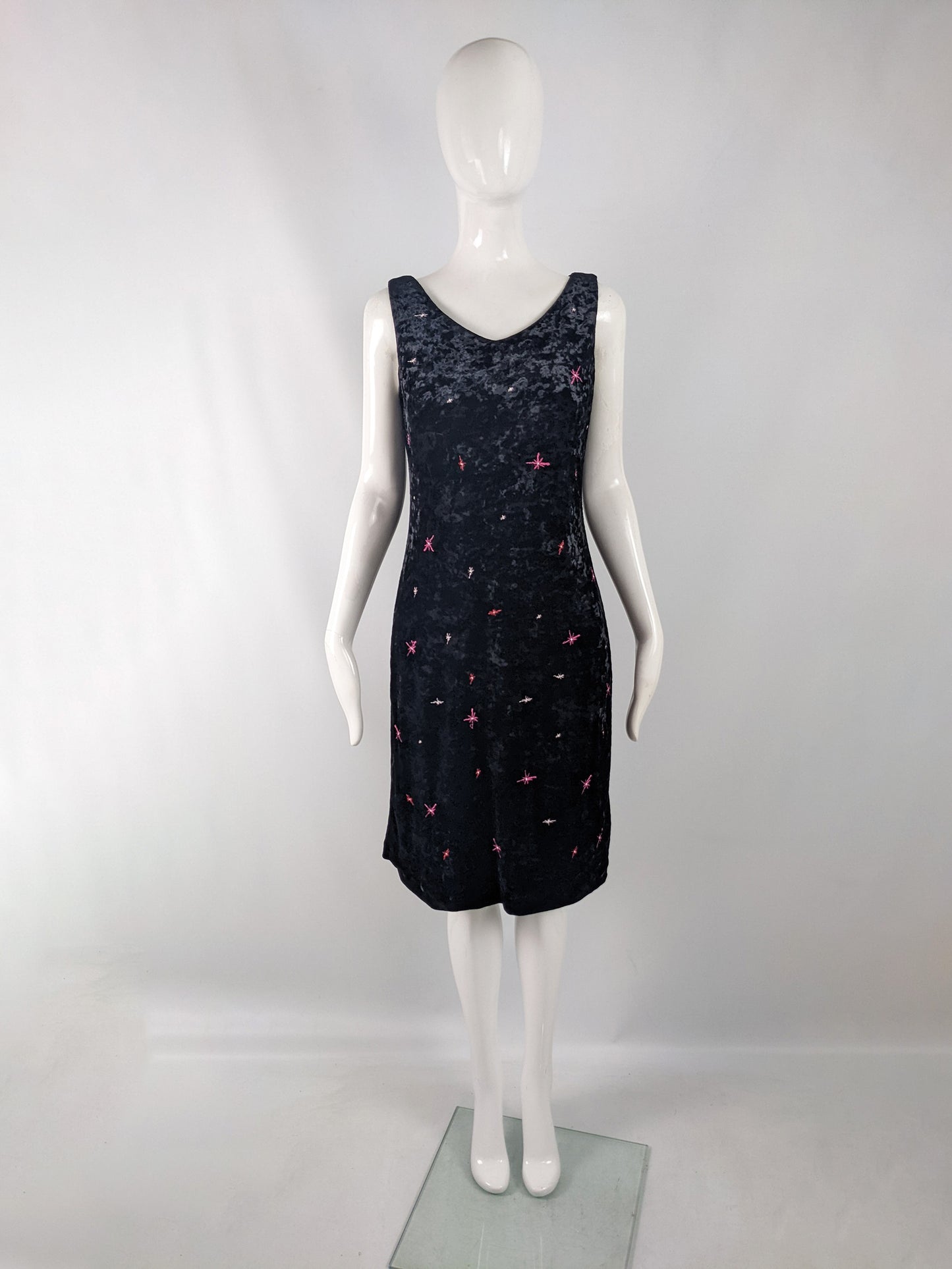 Todd Oldham Vintage Velvet Starburst Dress, 1990s