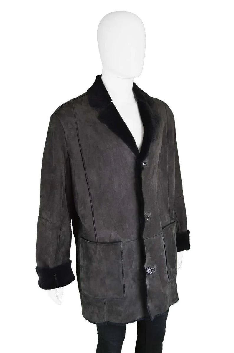 Pancaldi & B Vintage Mens Toscana Shearling Coat, 1990s