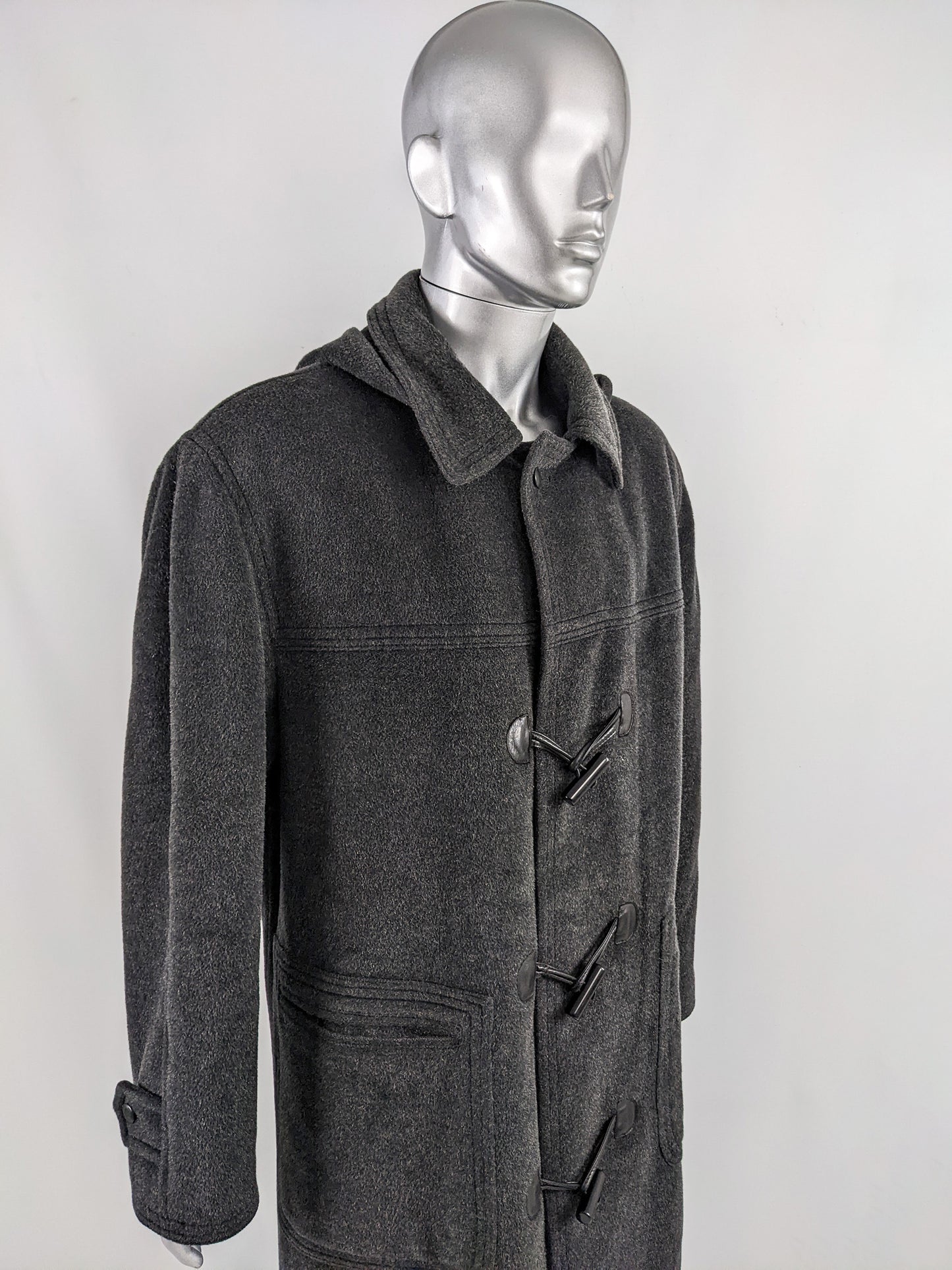 Pal Zileri Vintage Mens Wool & Mohair Duffel Coat, 1980s