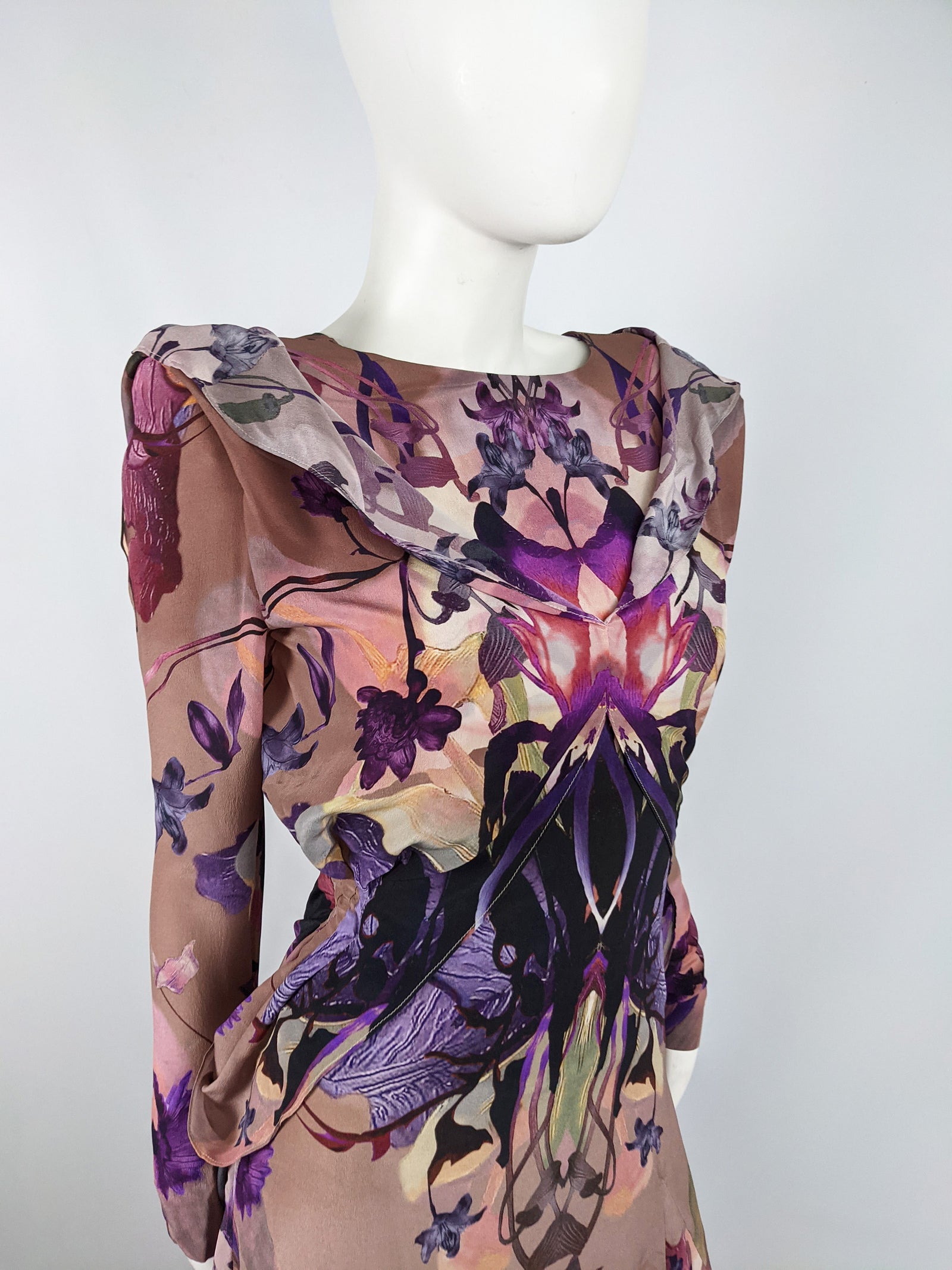 Preowned Kaleidoscope Print Maxi Silk Dress, Pre Fall 2010