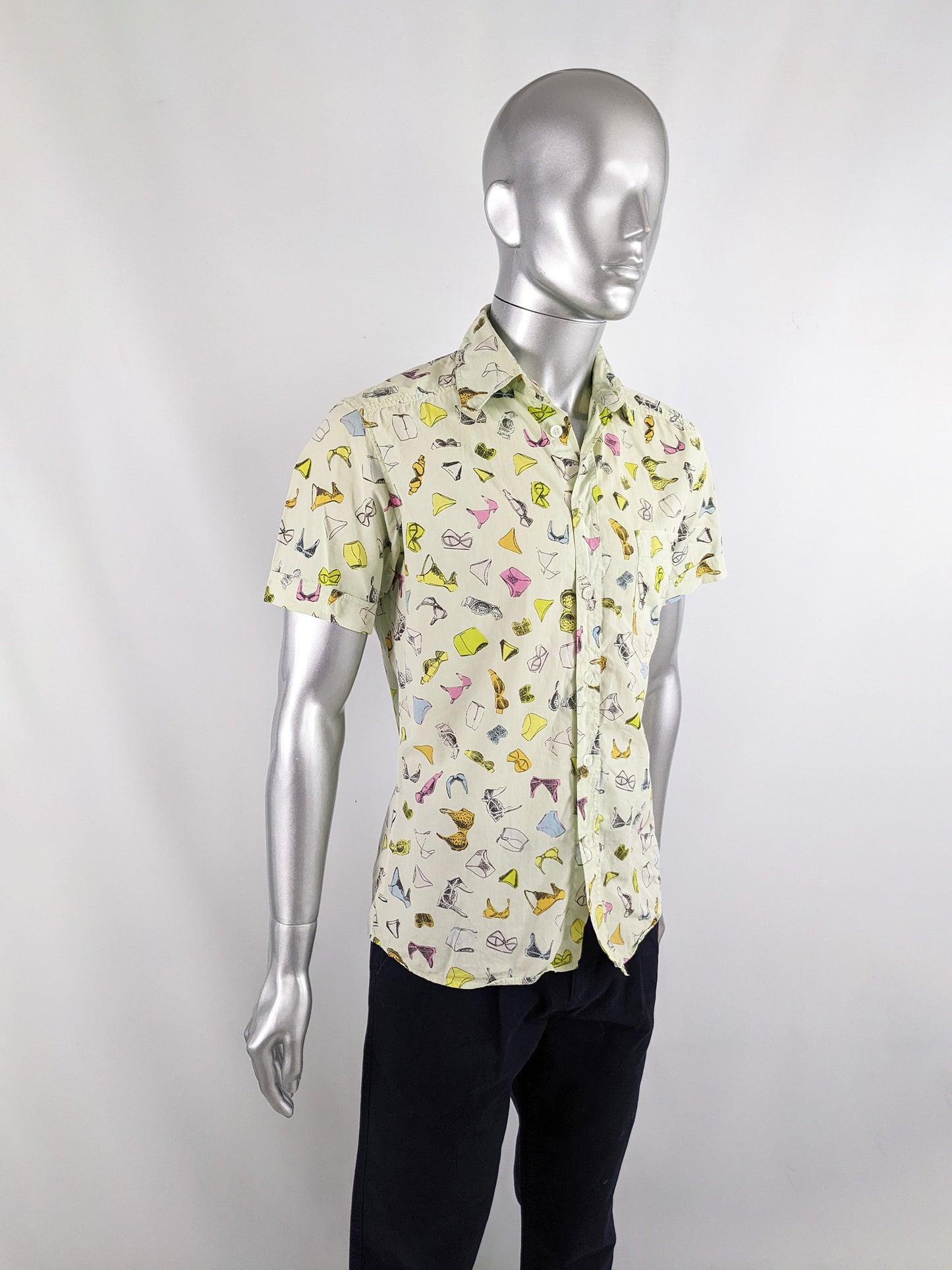 Dolce & Gabbana Vintage D&G Mens Novelty Print Shirt, 1990s