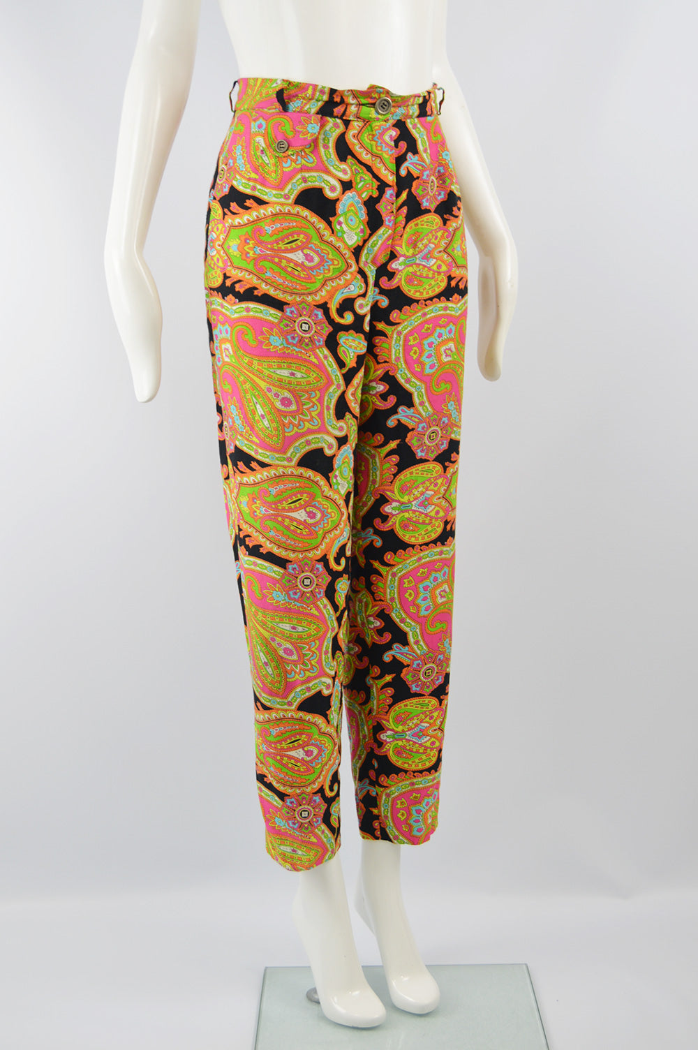 Women's Vintage Multicoloured Paisley Pants, 1990s