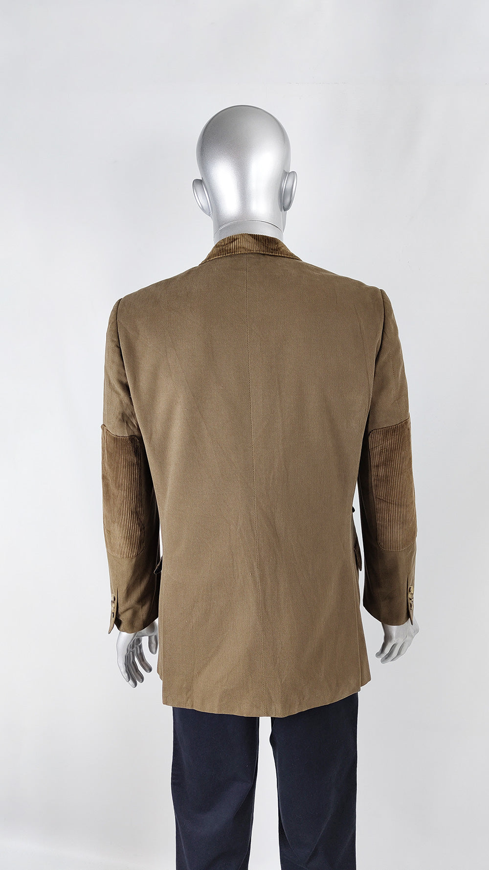 Pal Zileri Mens Vintage Brown Cotton & Corduroy Sport Coat Blazer