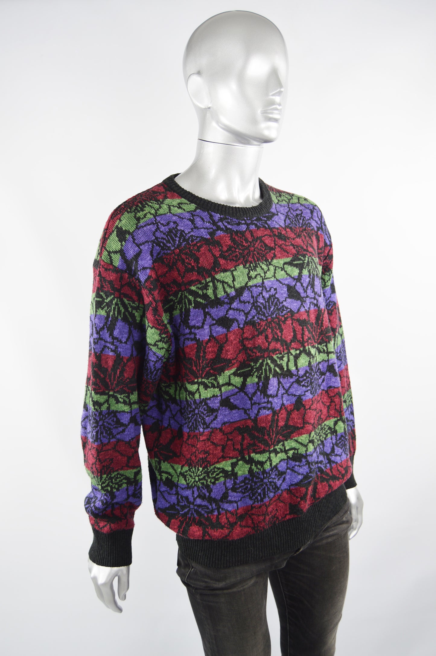 Mens Vintage Linen & Cotton Knit Sweater, 1980s