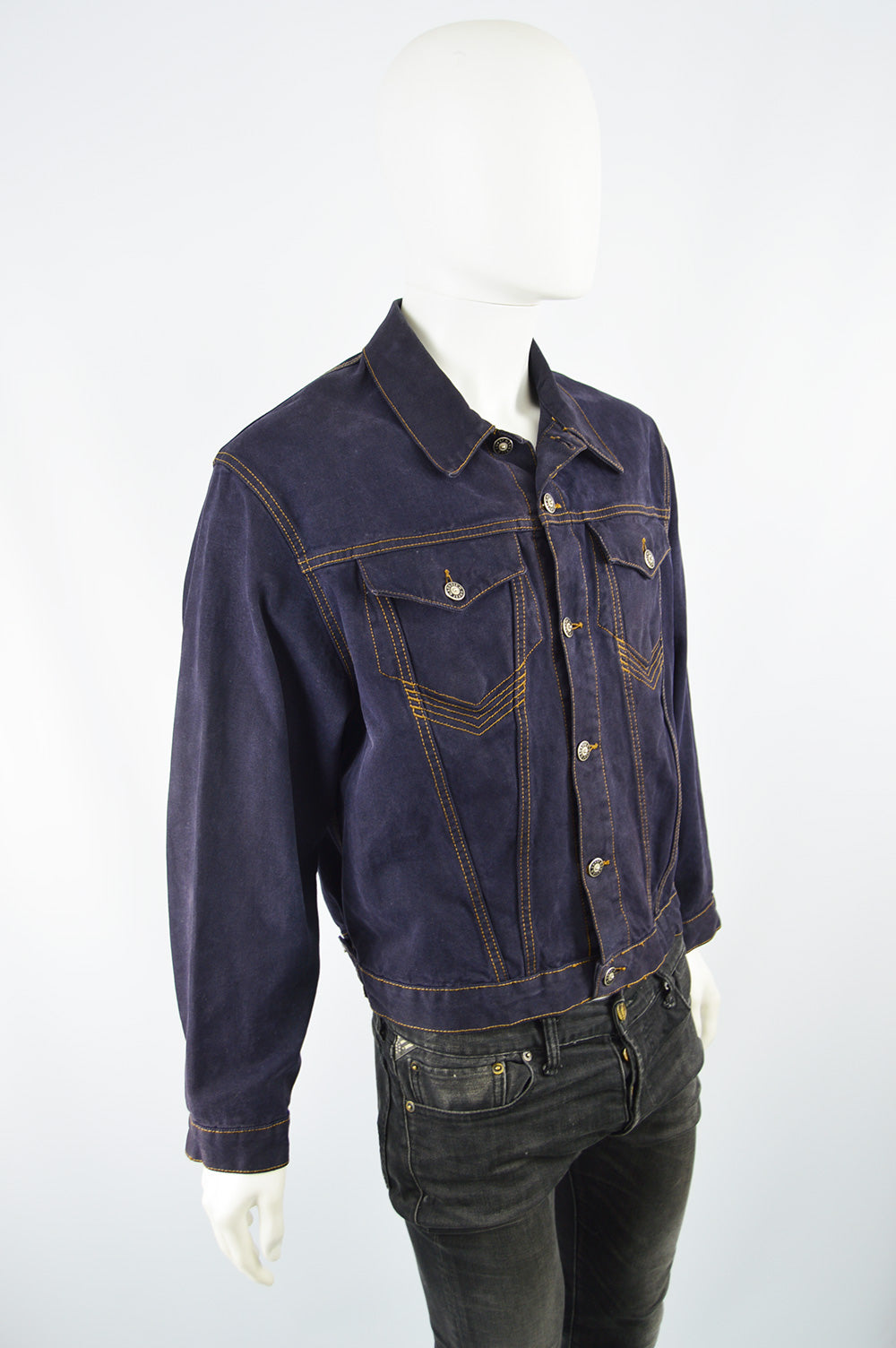 Men's Vintage Indigo Denim Jacket, 1990s