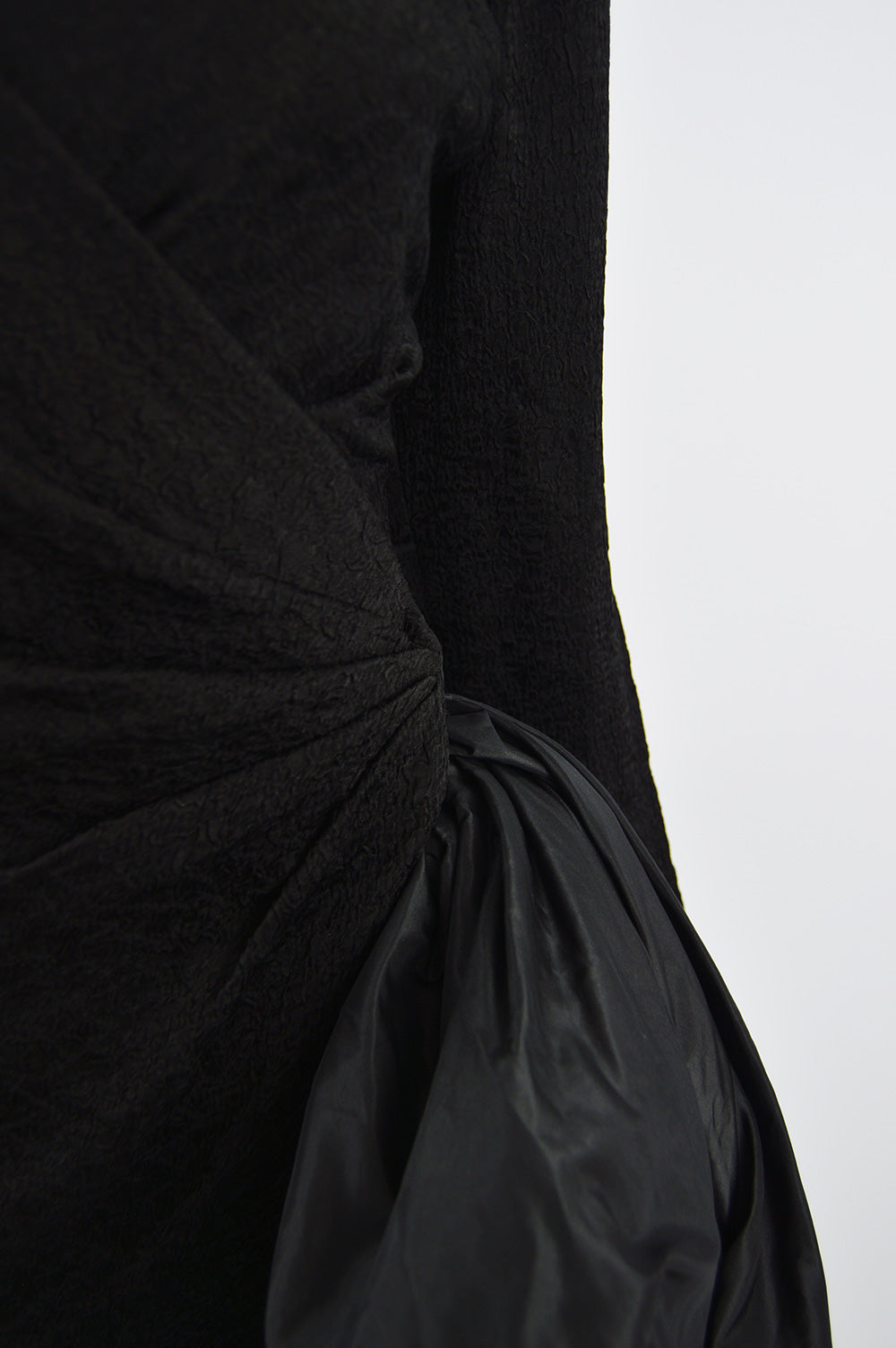 Vintage Women's Black Cloqué Evening Dress, 1987