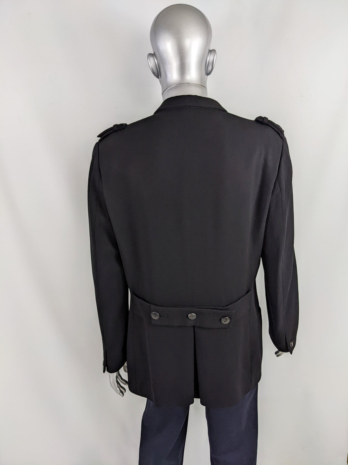 Gianni Versace Vintage Mens Epaulette Military Style Jacket, 1990s