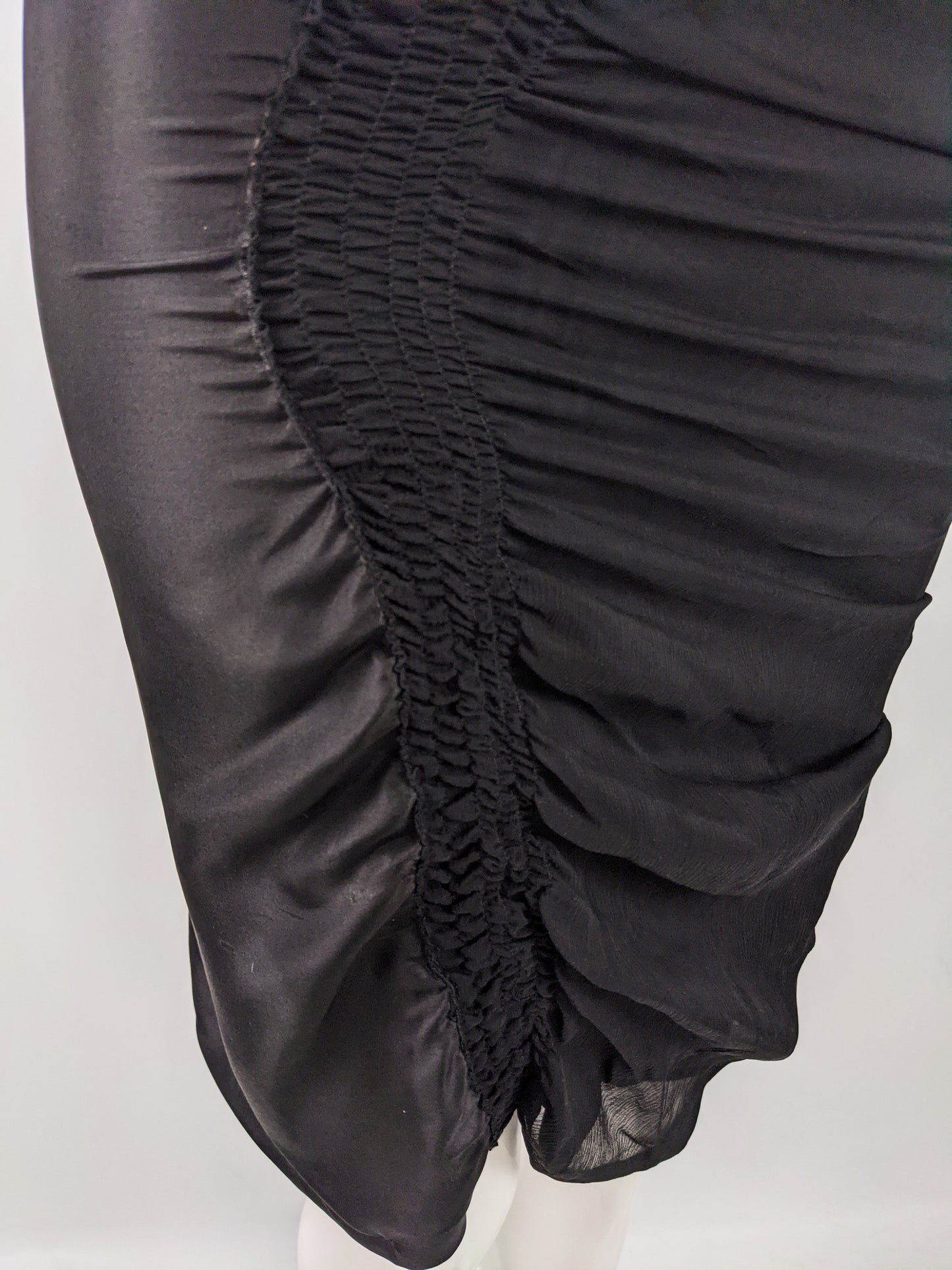 Vintage Silk Chiffon, Taffeta & Cotton Jersey Minimalist Dress, 1990s