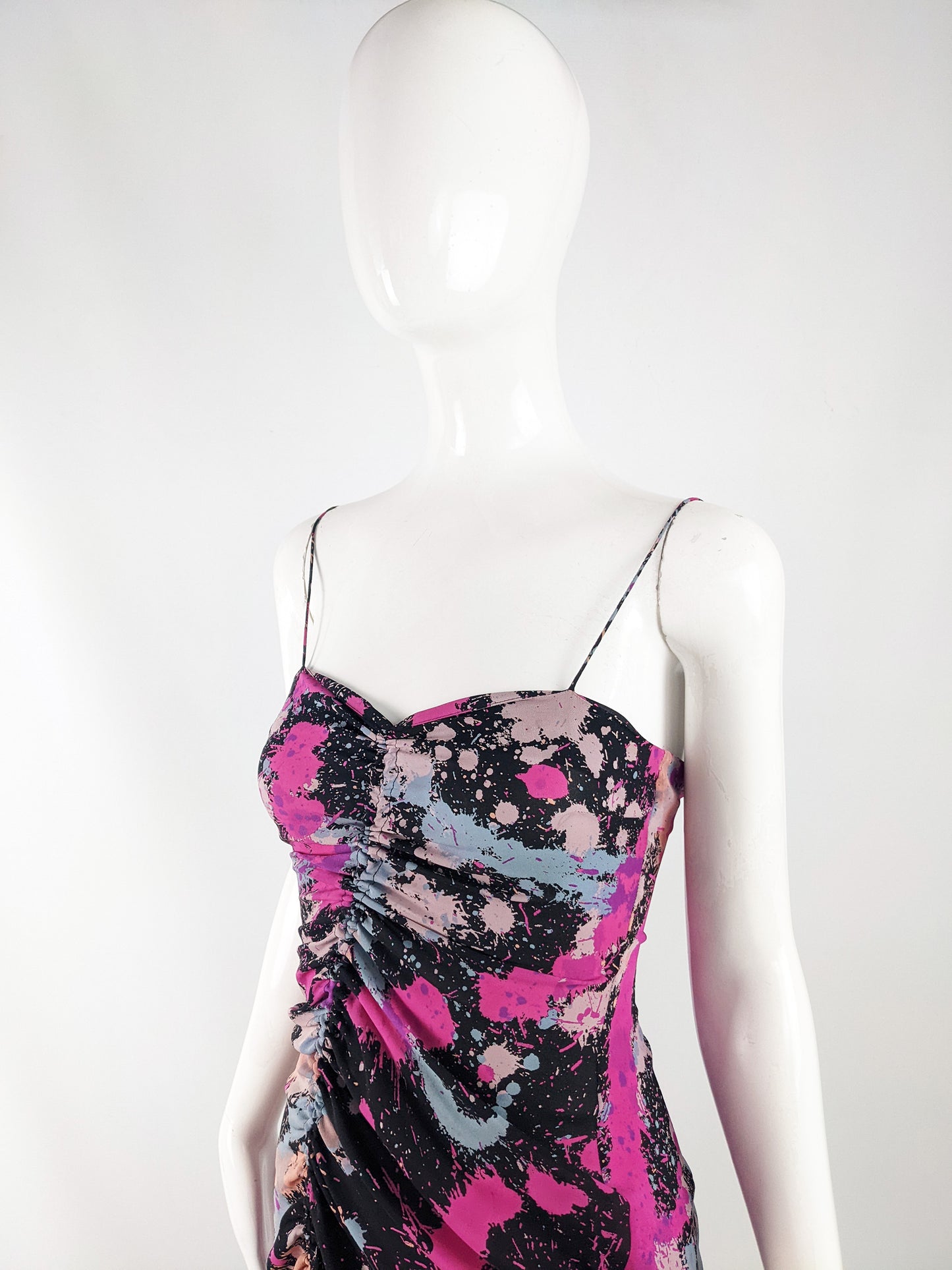 Matthew Williamson Vintage Silk Ruched Slip Dress, 2000s