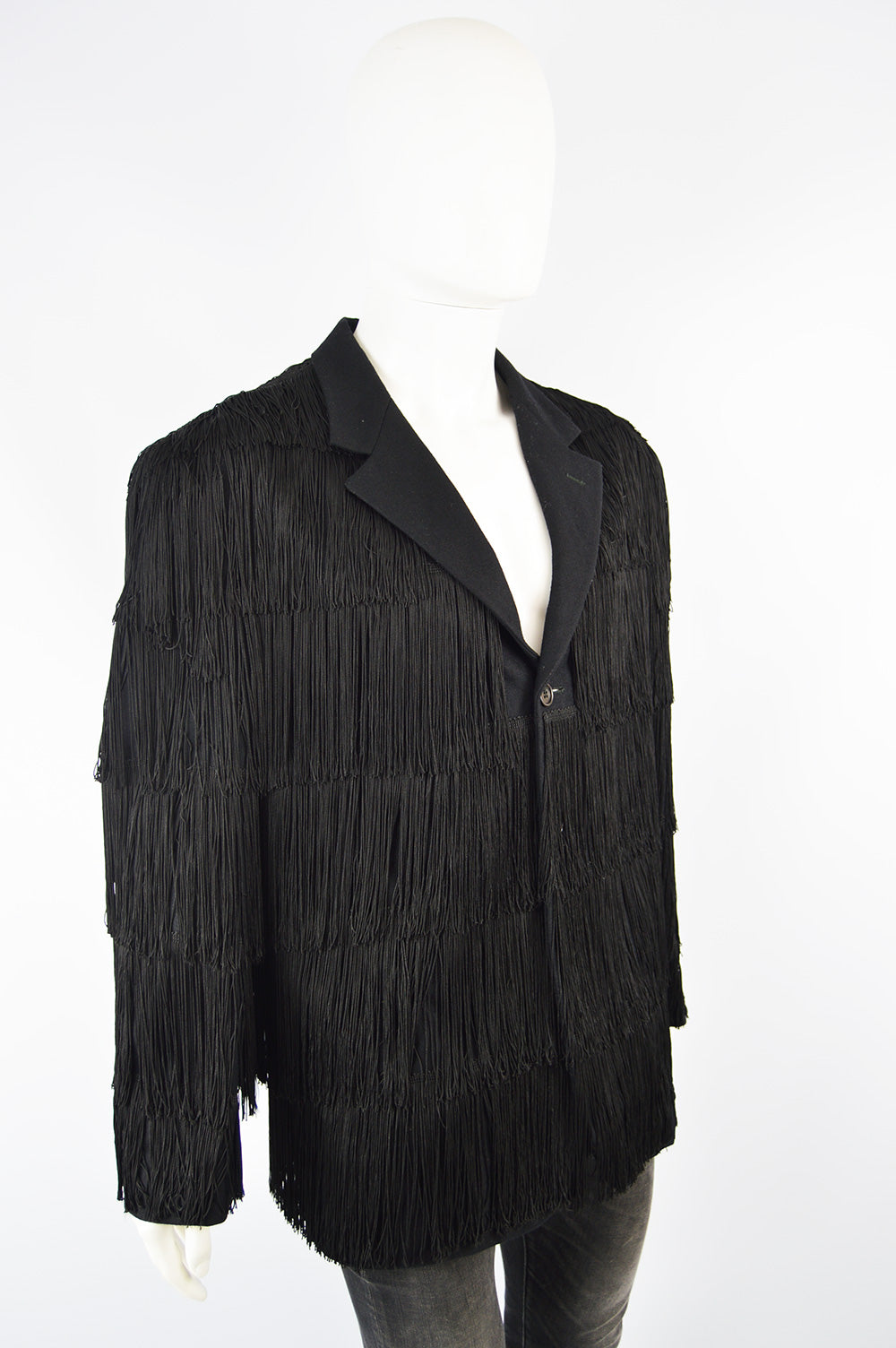 Men's Vintage Fringed Blazer Jacket, 1990s