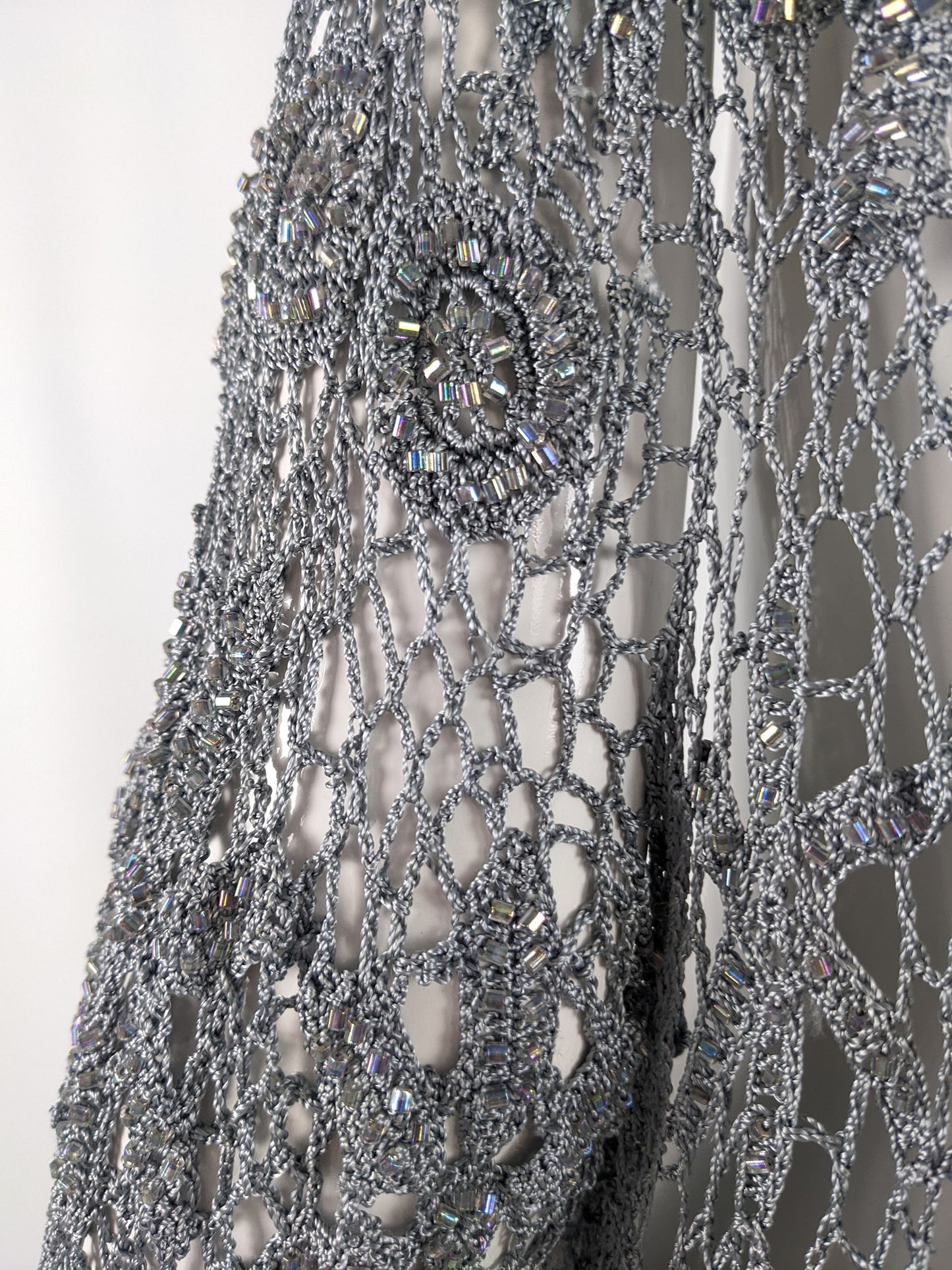 Ronit Zilkha Vintage Beaded Crochet Maxi Coat, 2000s