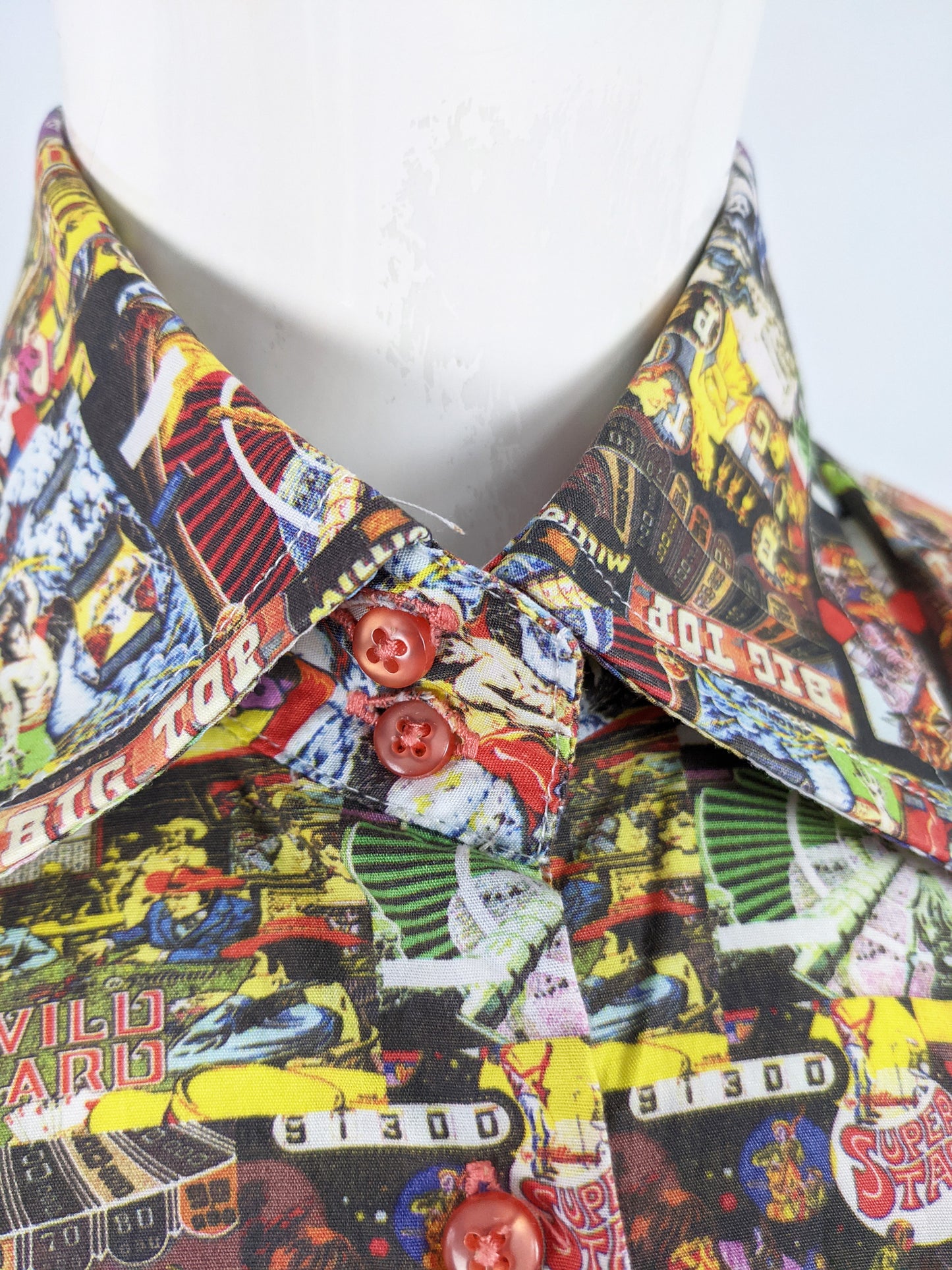 Vintage y2k All Over Print 70s Style Womens Shirt