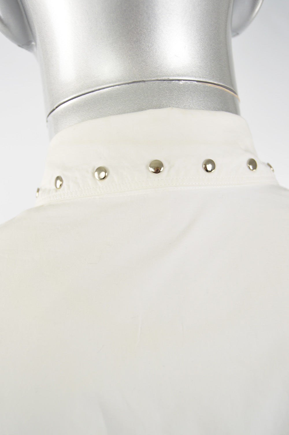 Mens Vintage White Studded Western Style Shirt, 1980s
