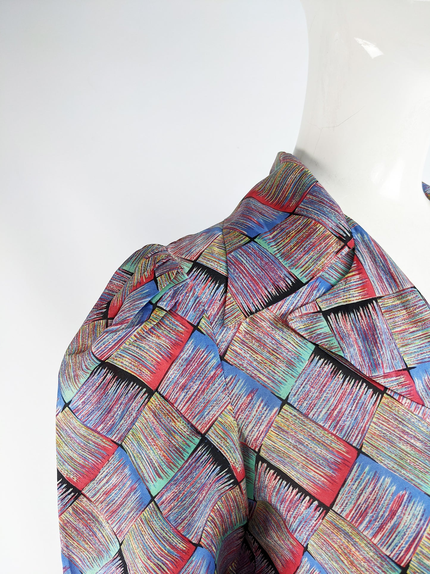 Vintage Womens Short Puff Sleeve Blouse, 1970s
