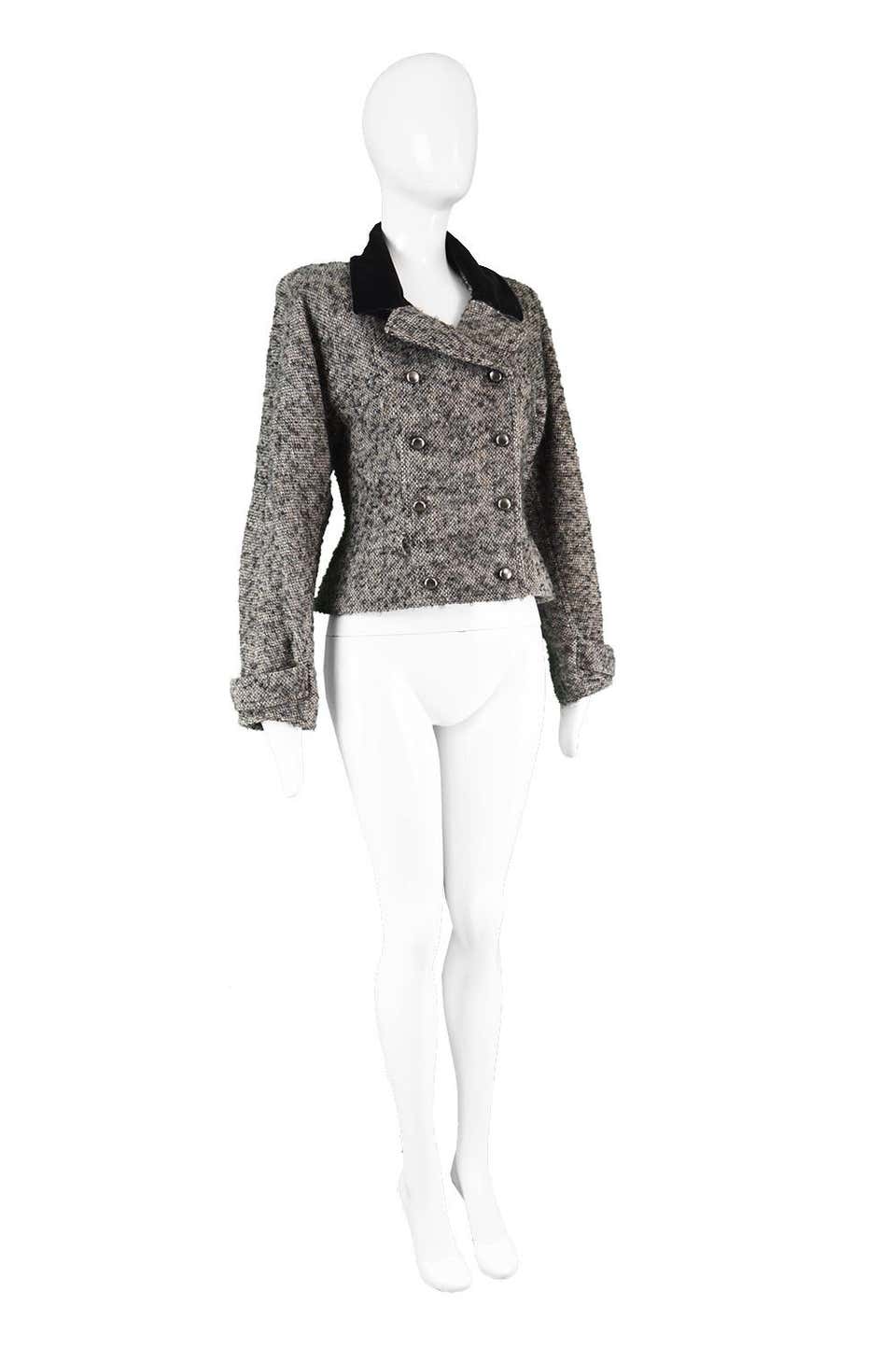 by Karl Lagerfeld Vintage Wool & Velvet Tailored Jacket, 1980s