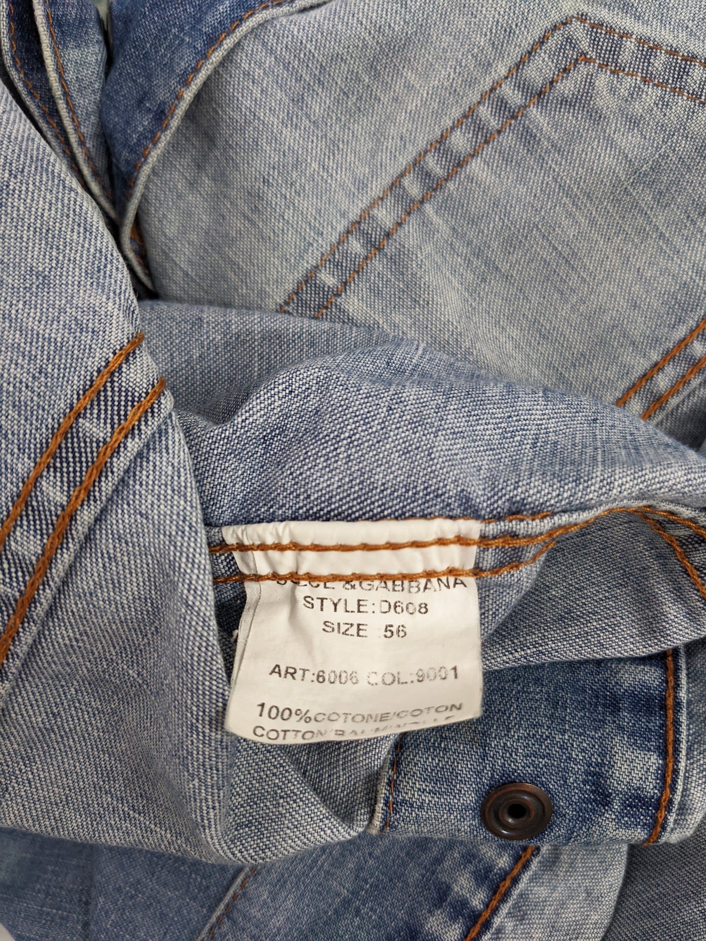 Dolce & Gabbana D&G Vintage Mens Denim Jacket, 1990s