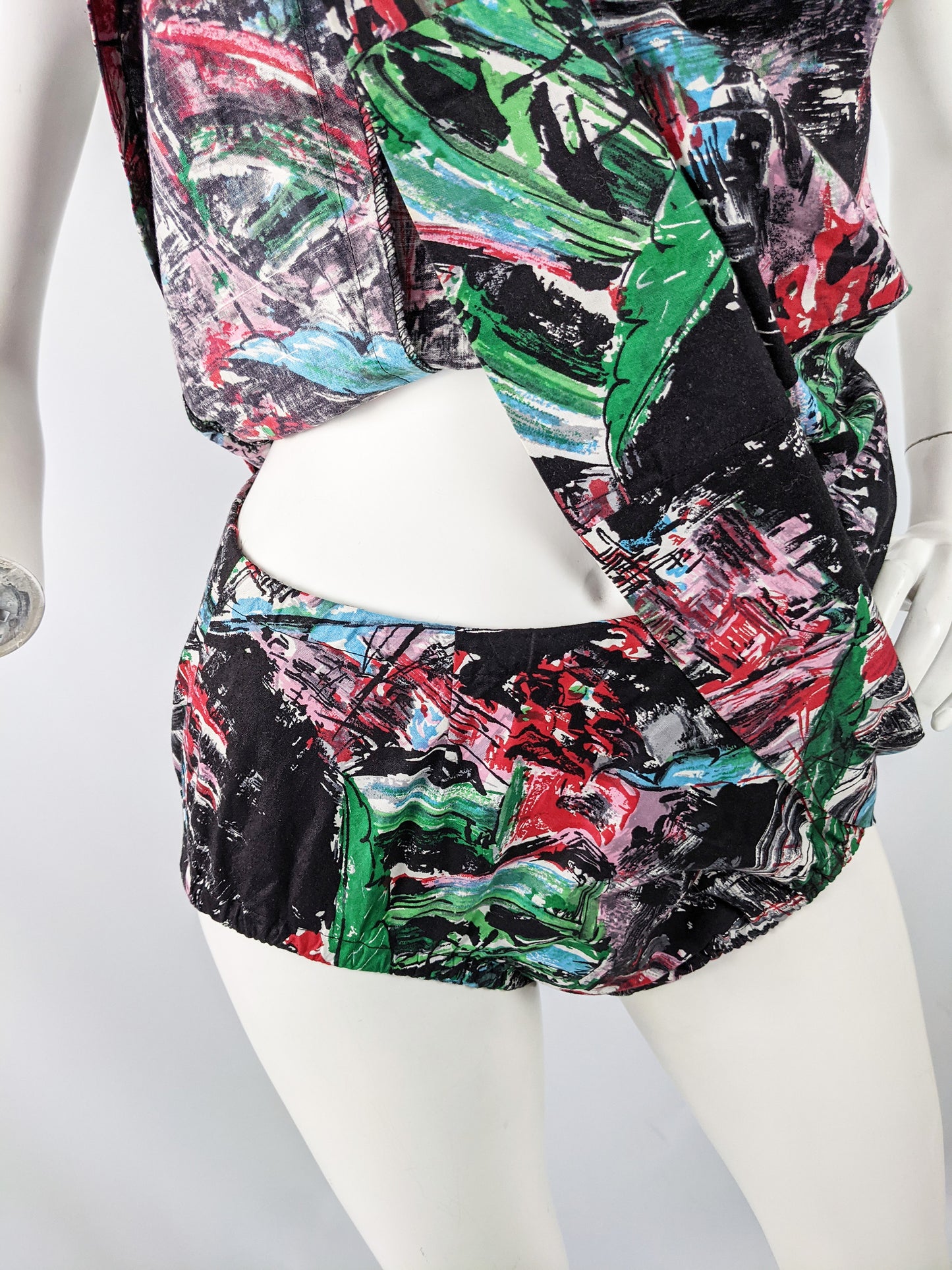 Vintage 4 Piece Full Skirt, Crop Jacket, Hot Pants & Top Resort Set, 1950s
