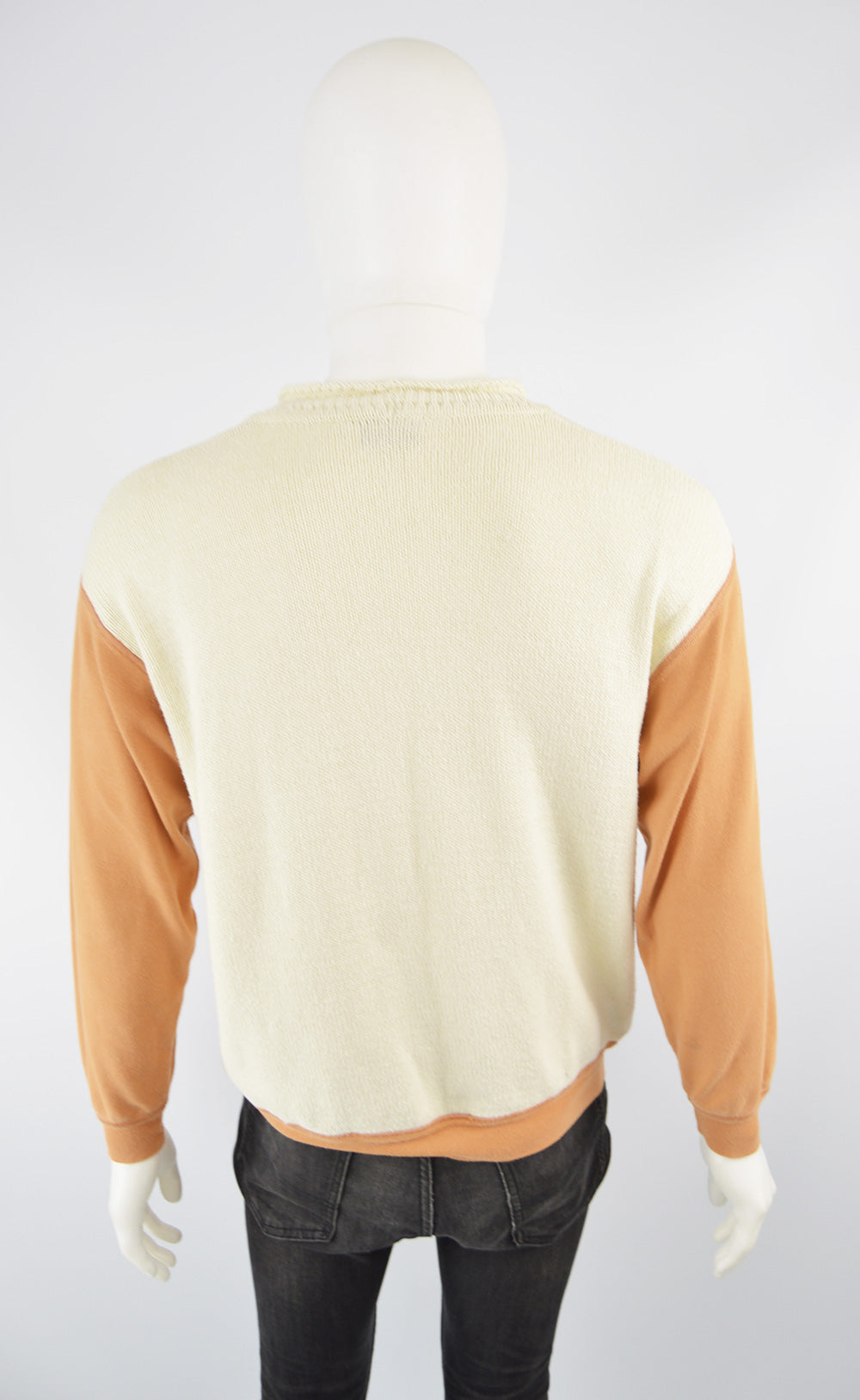 Vintage Men's Cable Knit & Cotton Sweatshirt, 1990s