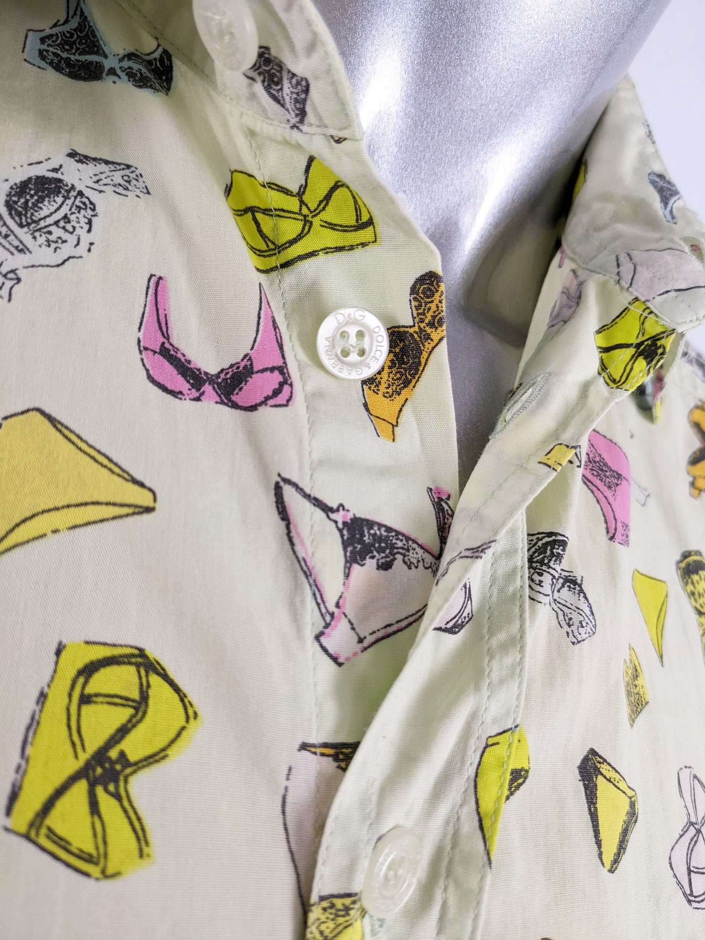 Dolce & Gabbana Vintage D&G Mens Novelty Print Shirt, 1990s