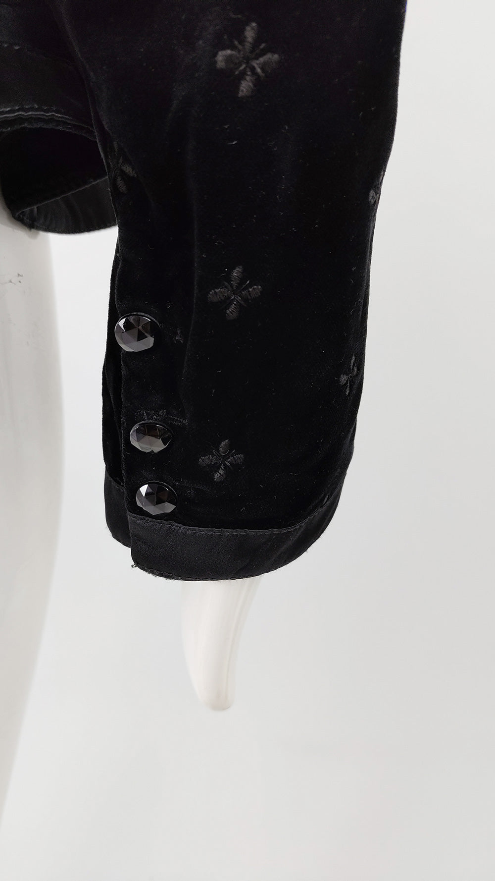 Emanuel Ungaro Vintage 1980s Puff Sleeve Velvet Peplum Jacket