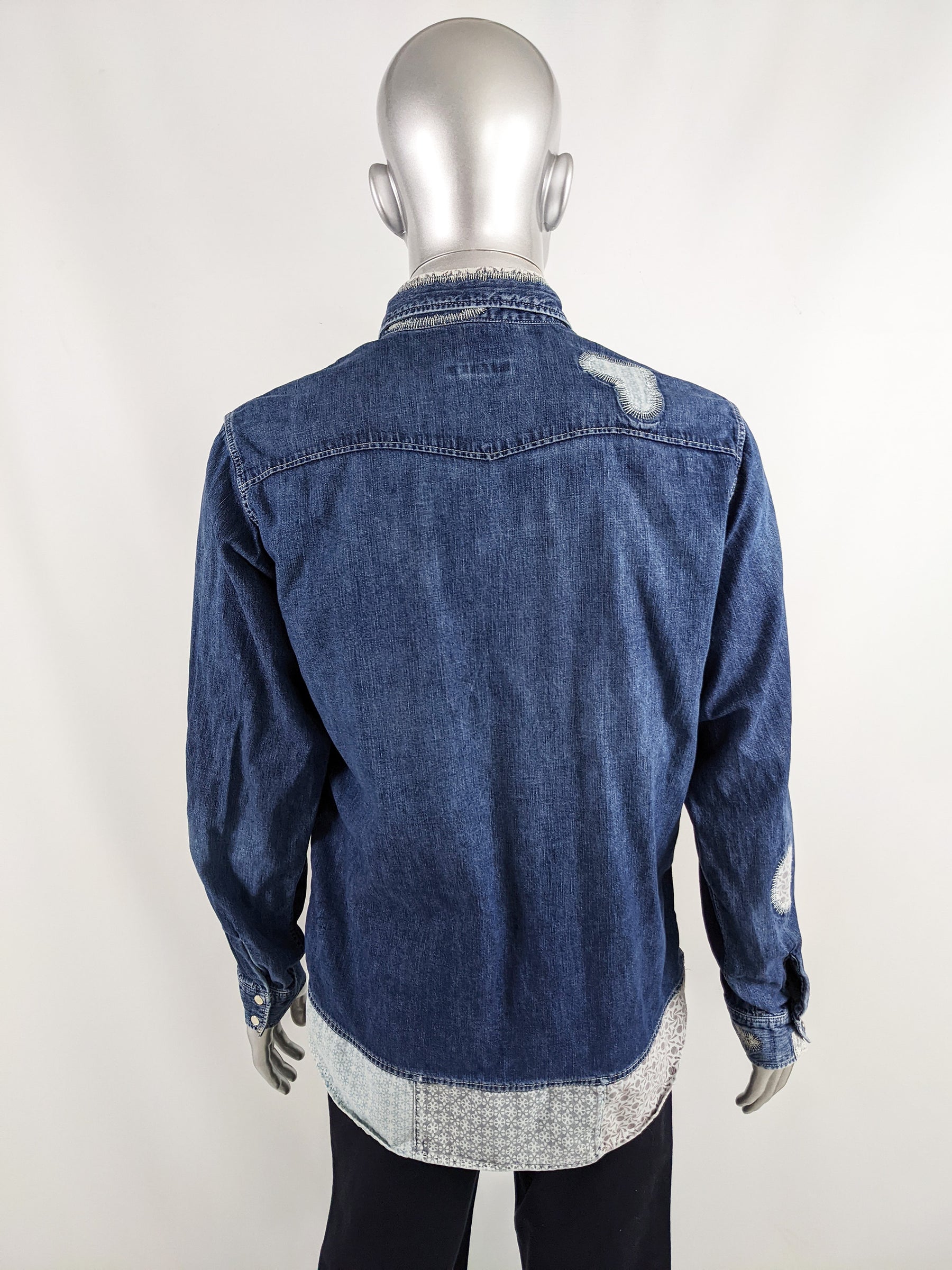 Red Ear by Paul Smith Vintage Mens Denim Shirt, 1990s