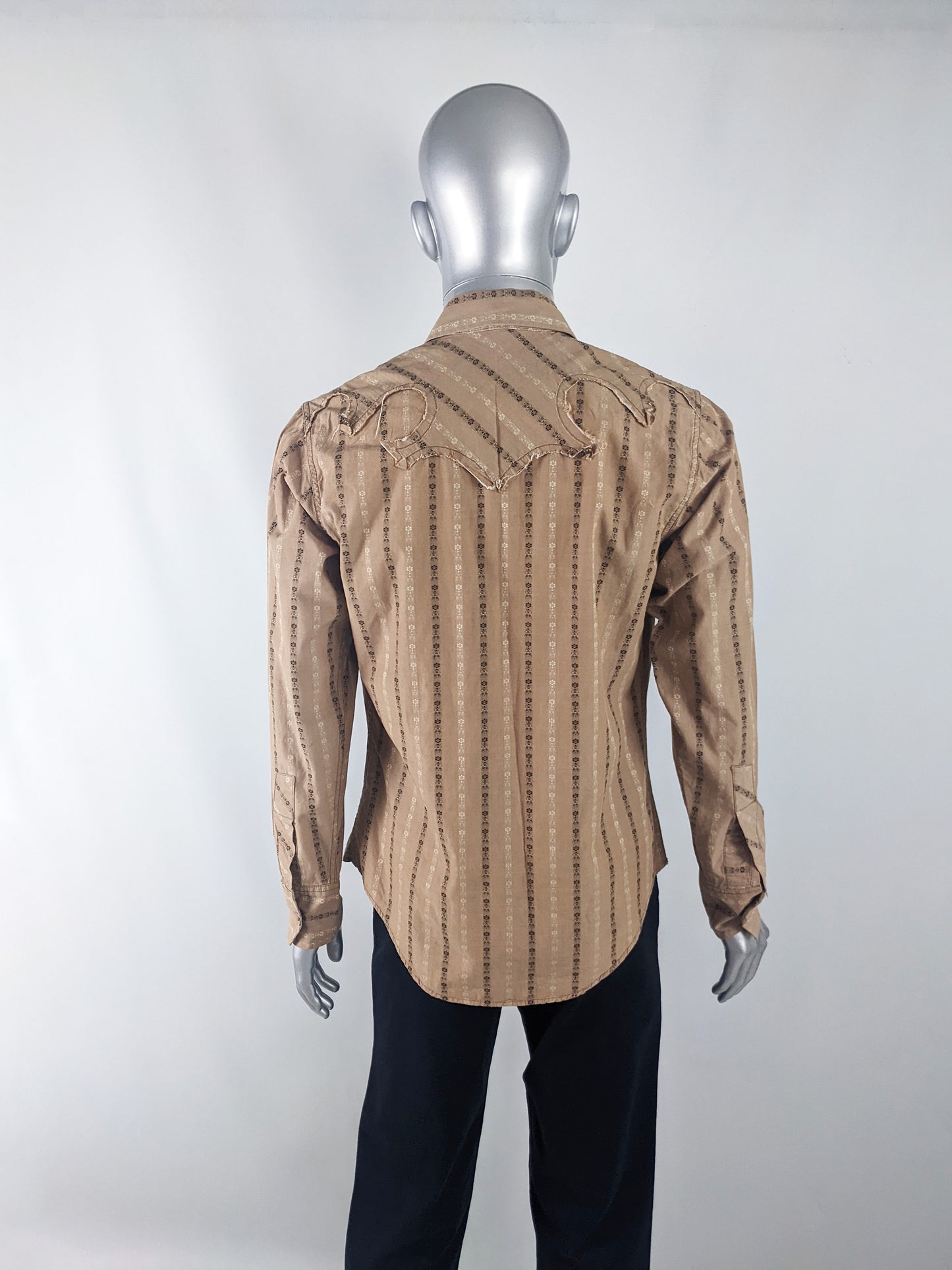 Marlboro Classics Vintage Mens Western Jacquard Shirt, 1980s