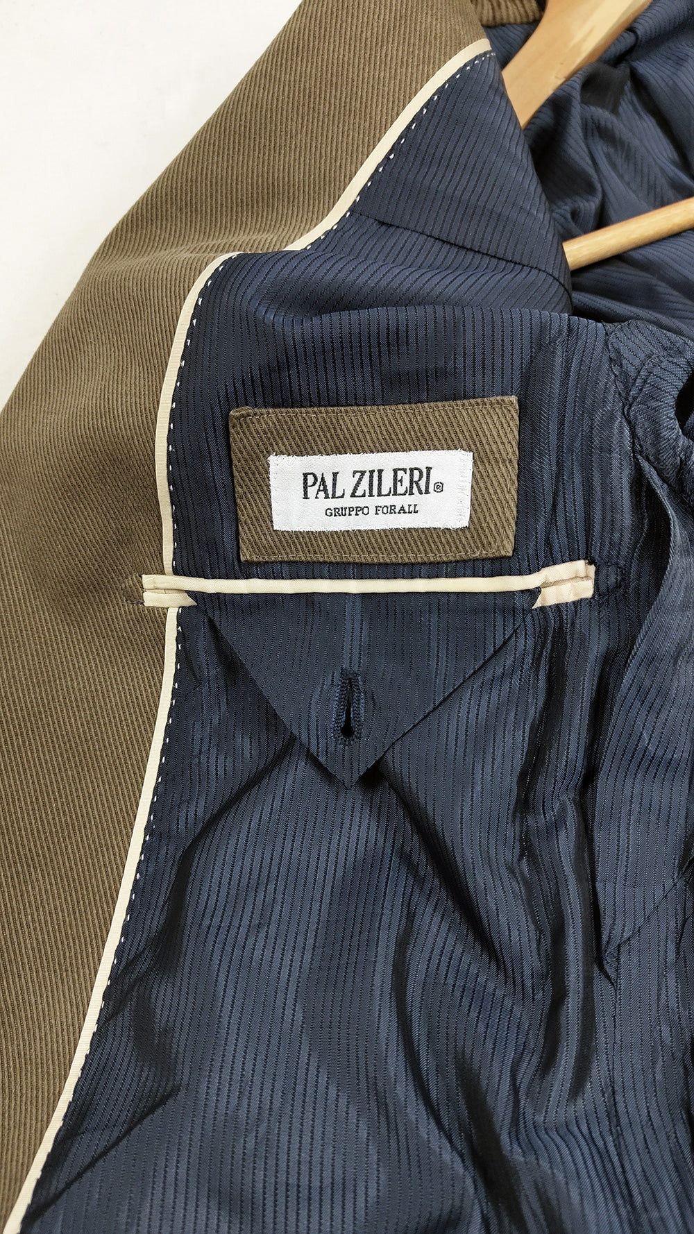 Pal Zileri Mens Vintage Brown Cotton & Corduroy Sport Coat Blazer