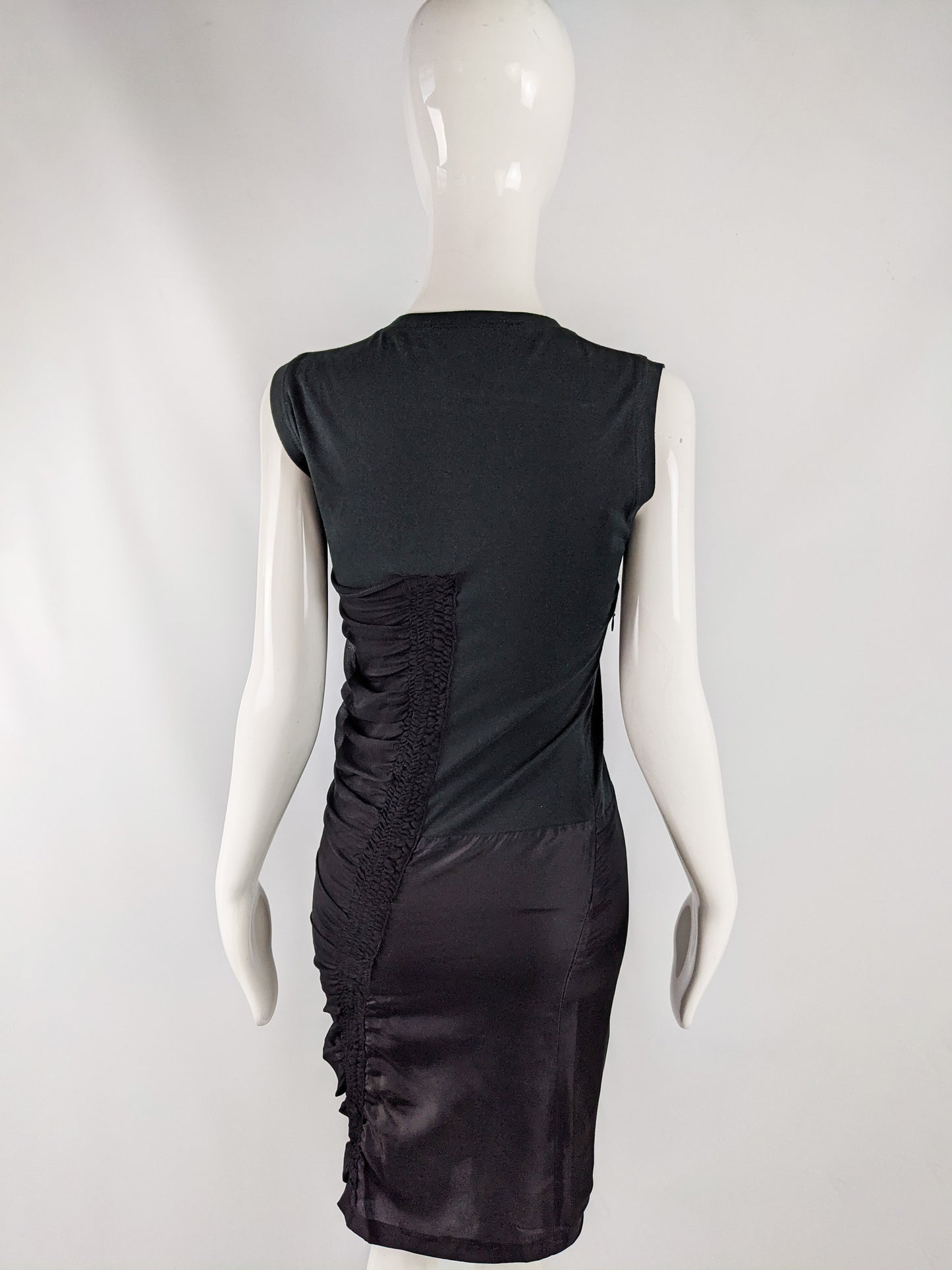 Vintage Silk Chiffon, Taffeta & Cotton Jersey Minimalist Dress, 1990s