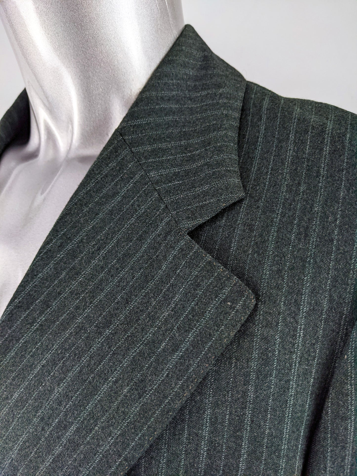 Cerruti 1881 Vintage Mens Green Wool Tailored Blazer, 1970s