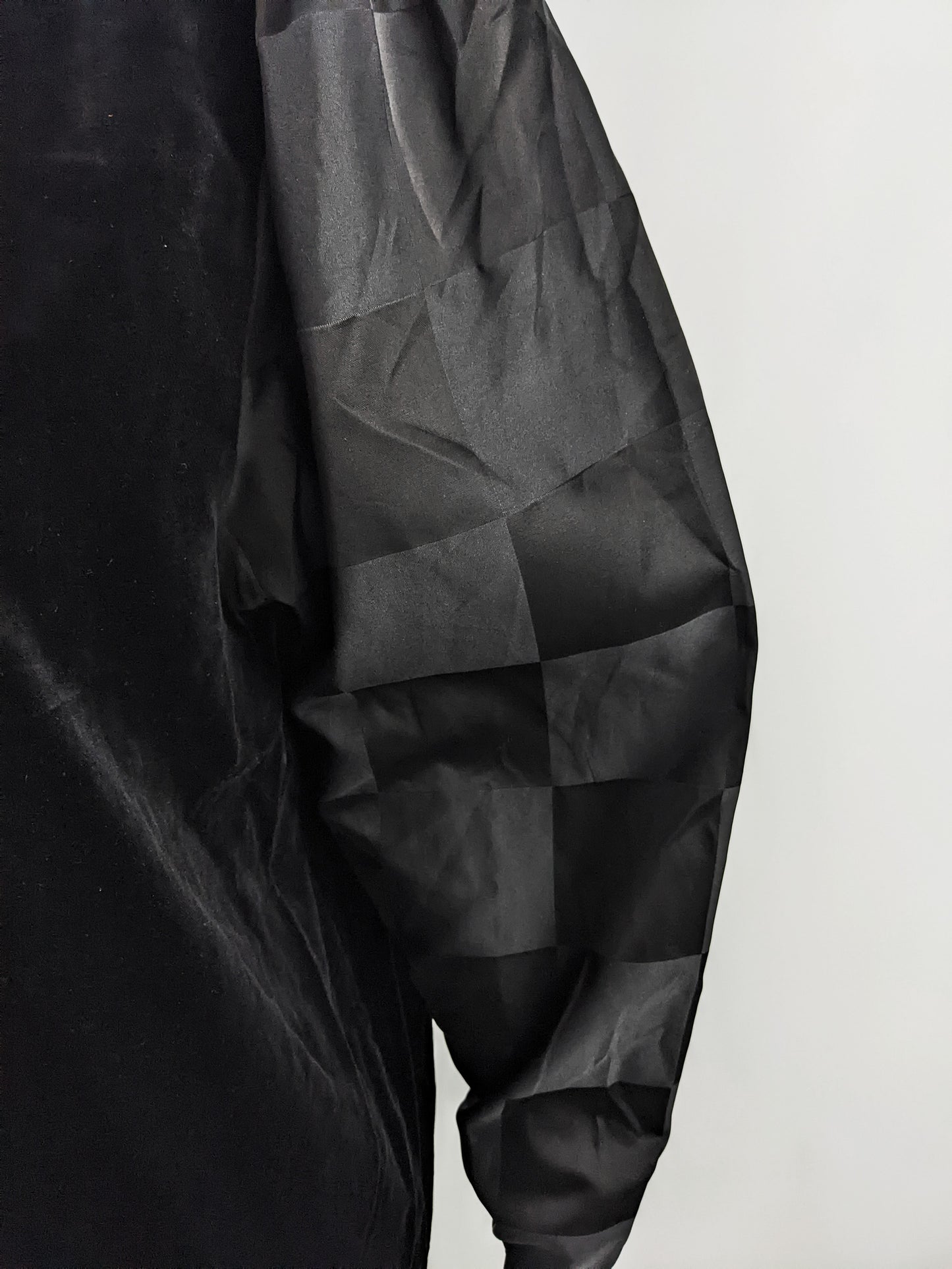 Vintage 1980s Black Velvet & Taffeta Balloon Sleeve Party Dress