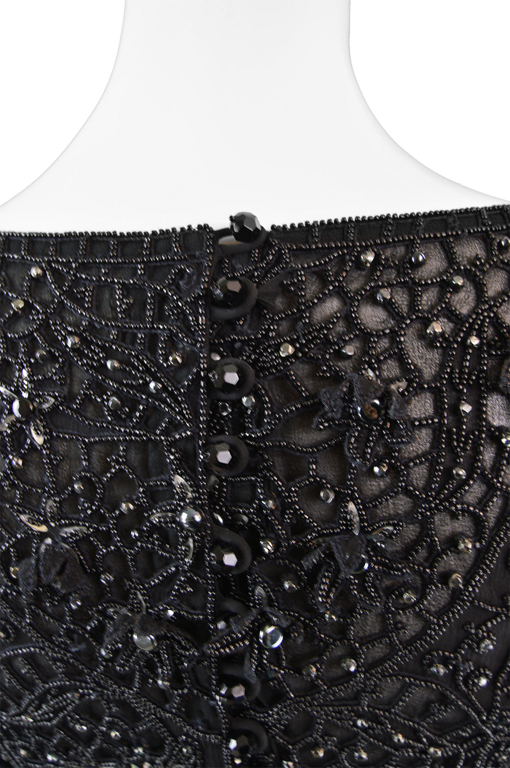 Vintage Haute Couture Beaded Party Dress, 1980s