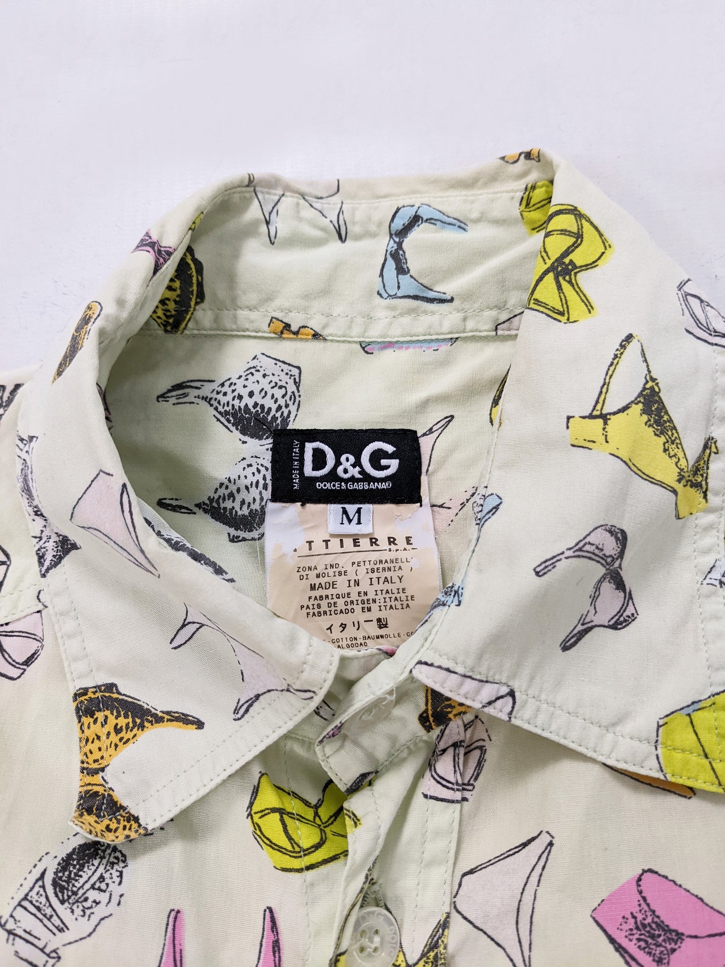 Dolce & Gabbana Vintage D&G Mens Novelty Print Shirt, 1990s