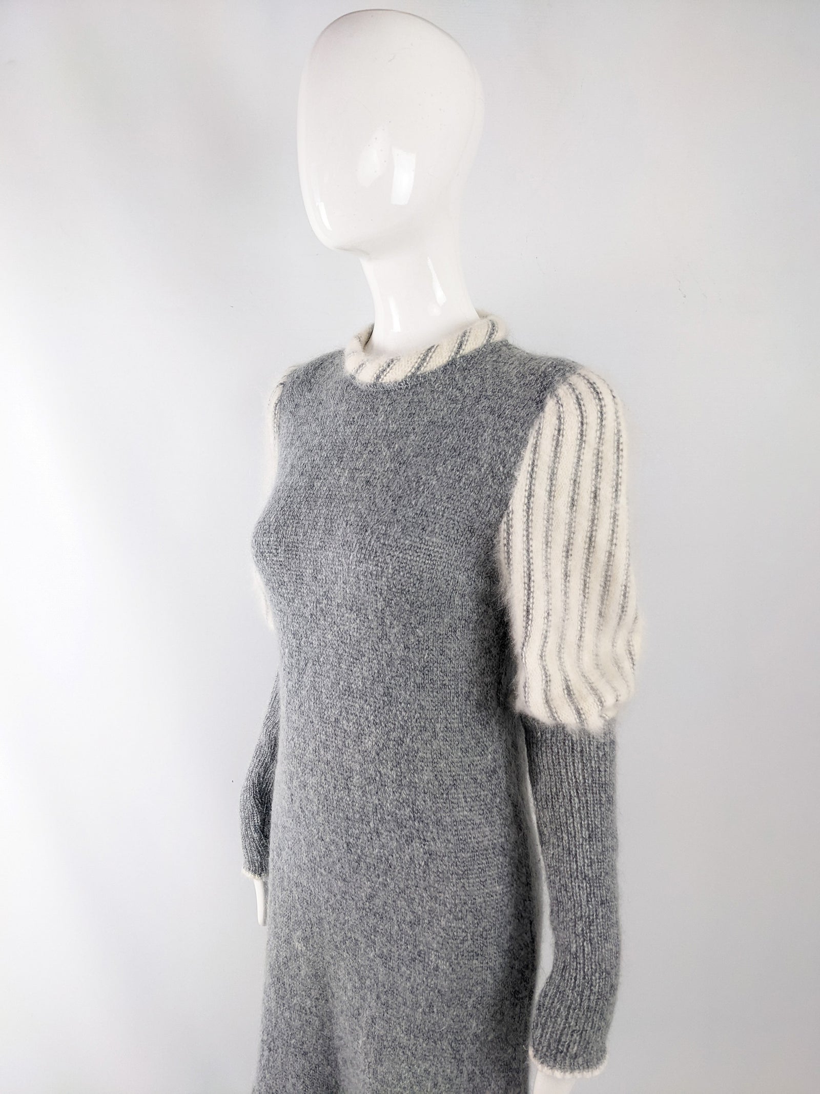 Carven Vintage Wool & Mohair Knit Dress, 1970s