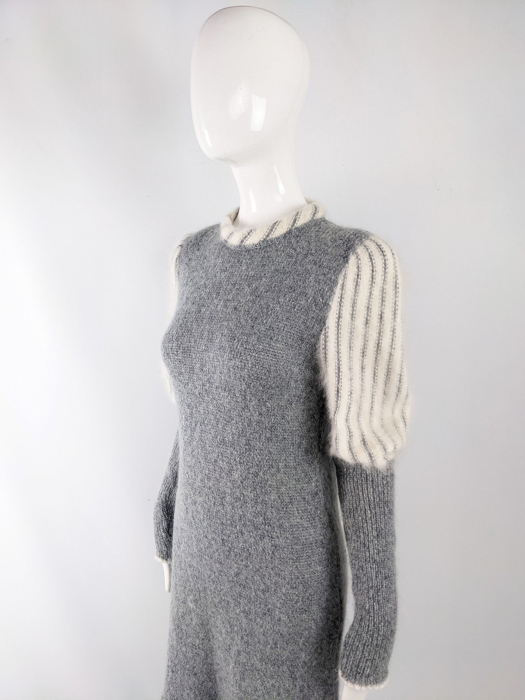 Carven Vintage Wool & Mohair Knit Dress, 1970s