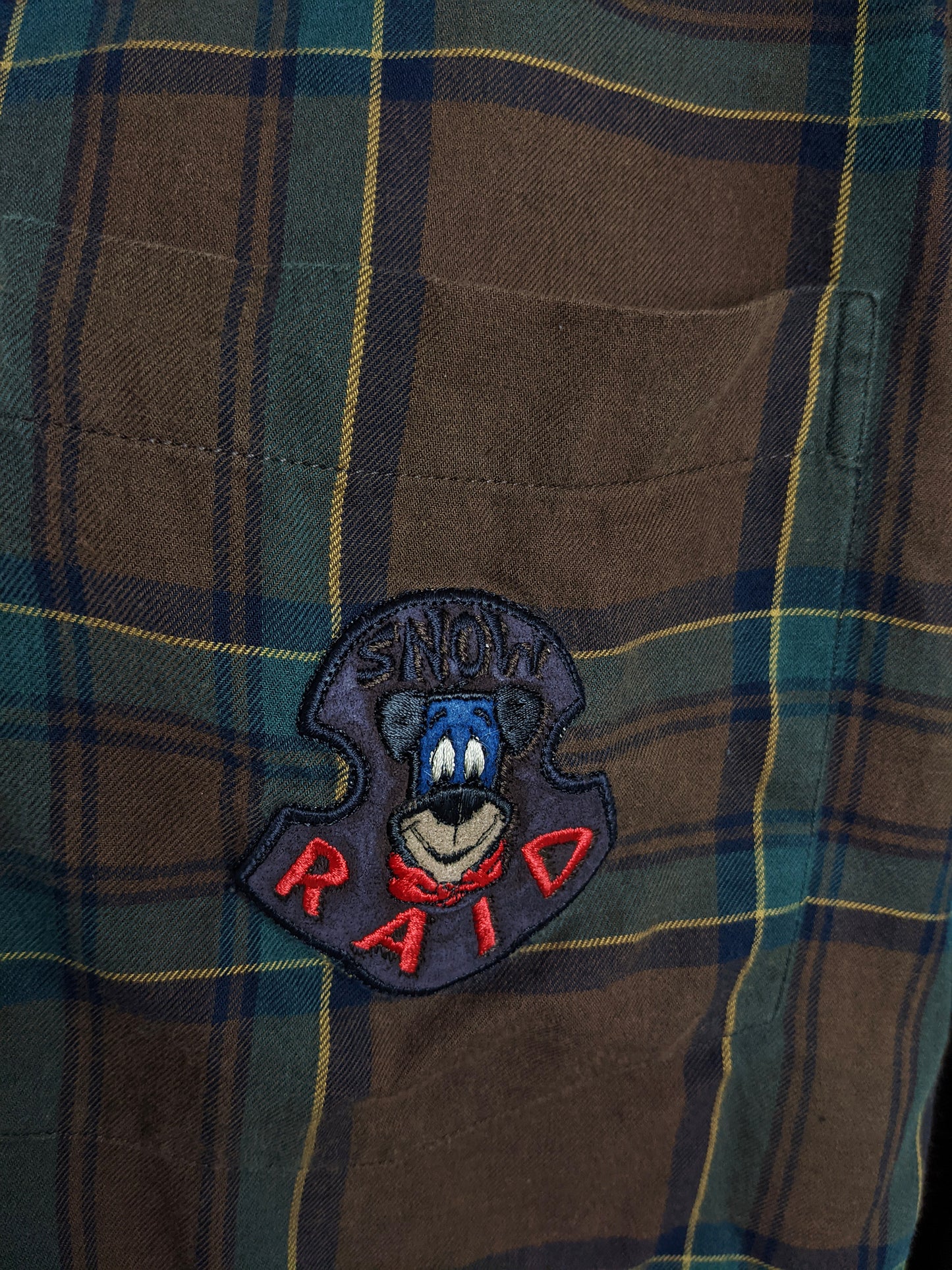 JC de Castelbajac Vintage Huckleberry Hound Mens Flannel Shirt, 1990s
