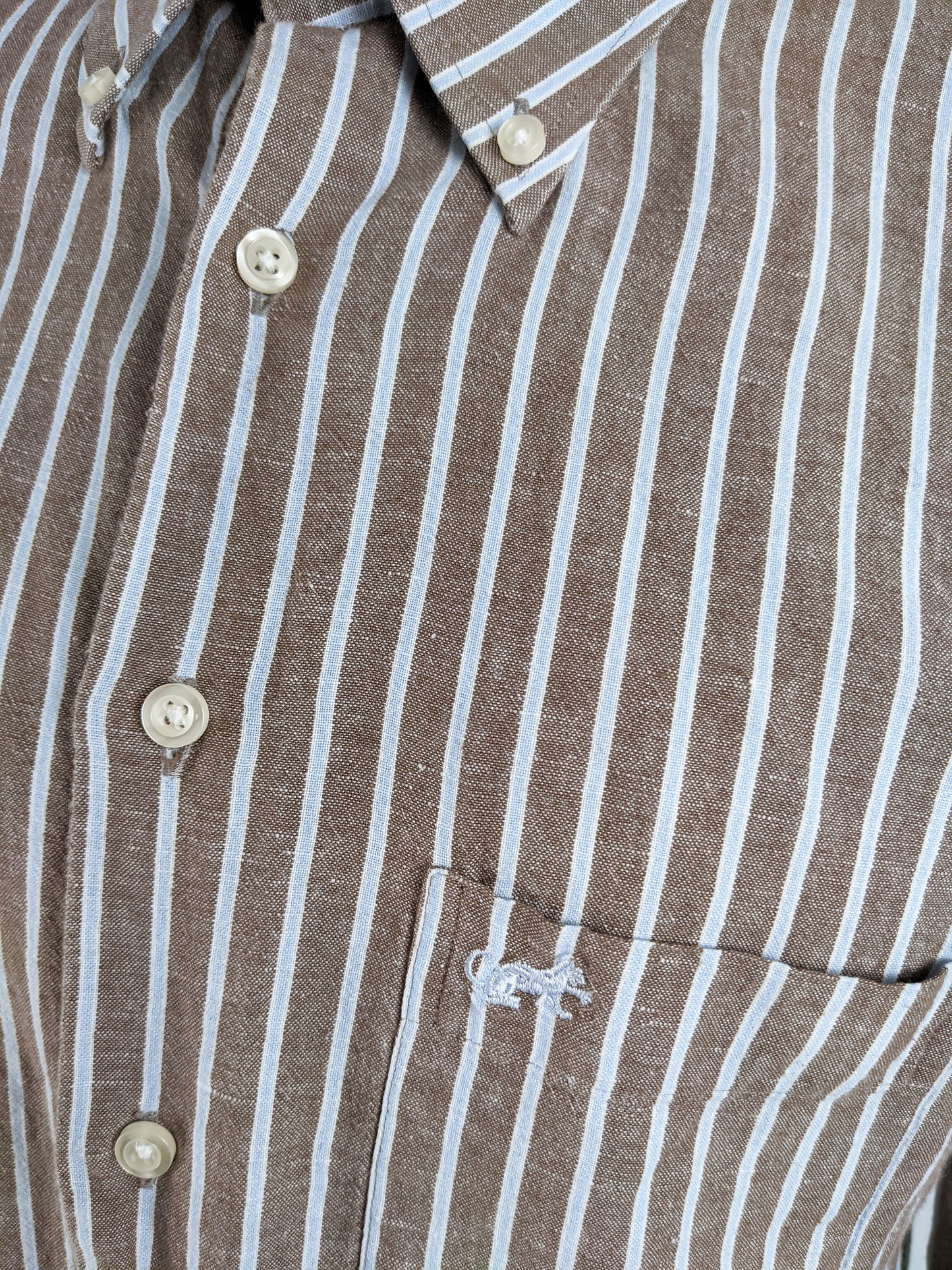 Krizia Vintage Mens Long Sleeve Striped Shirt, 1990s