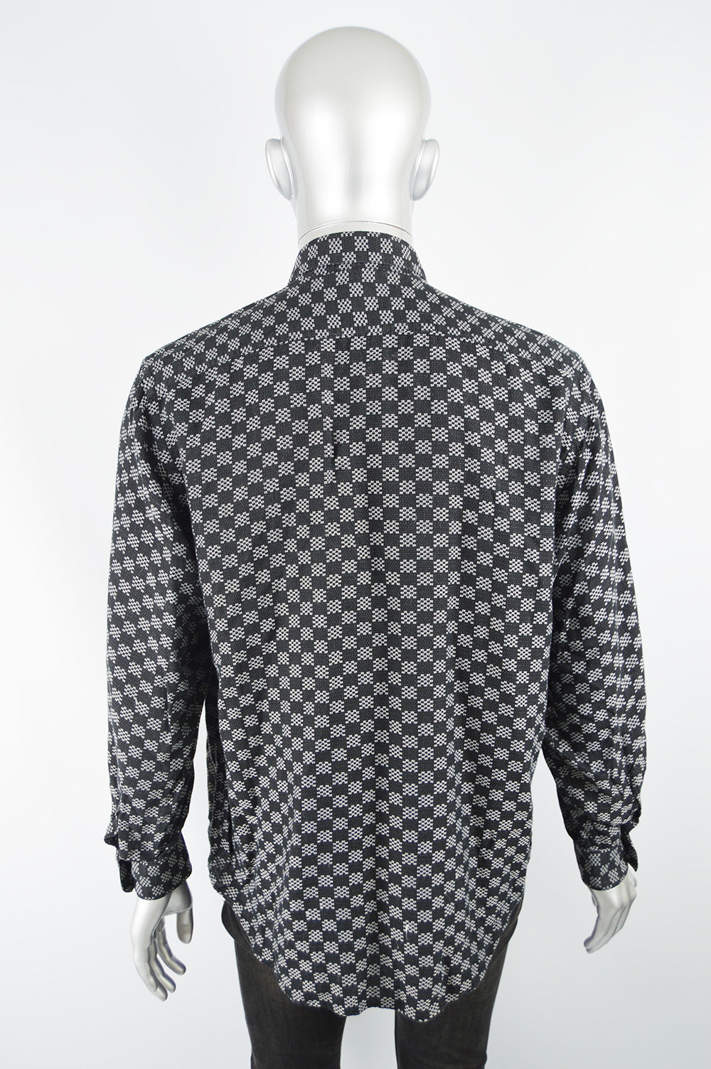 Men's Vintage Woven Cotton Layered Collar Shirt, 1990s