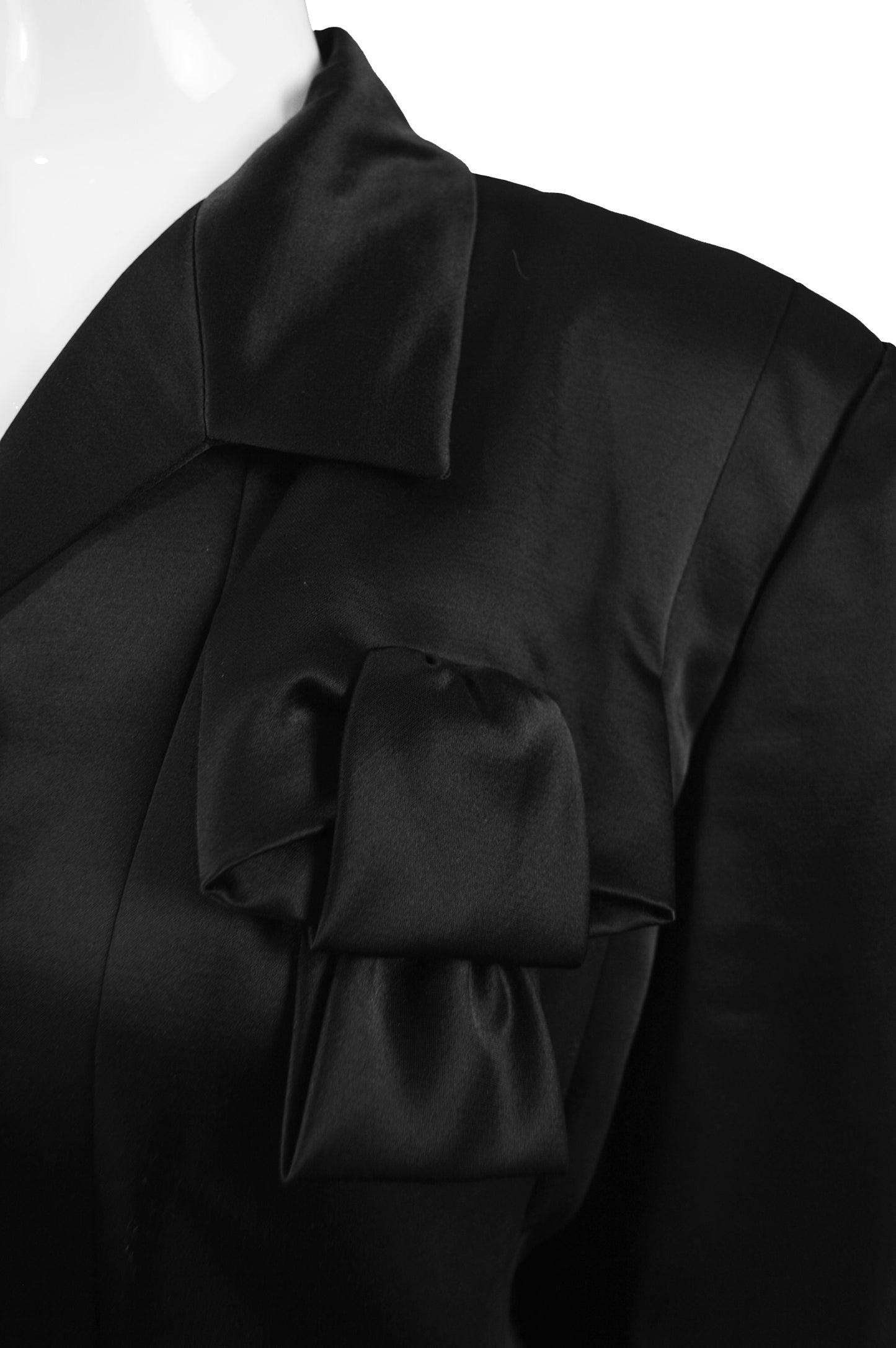 Preowned Black Satin Evening Jacket, 1996