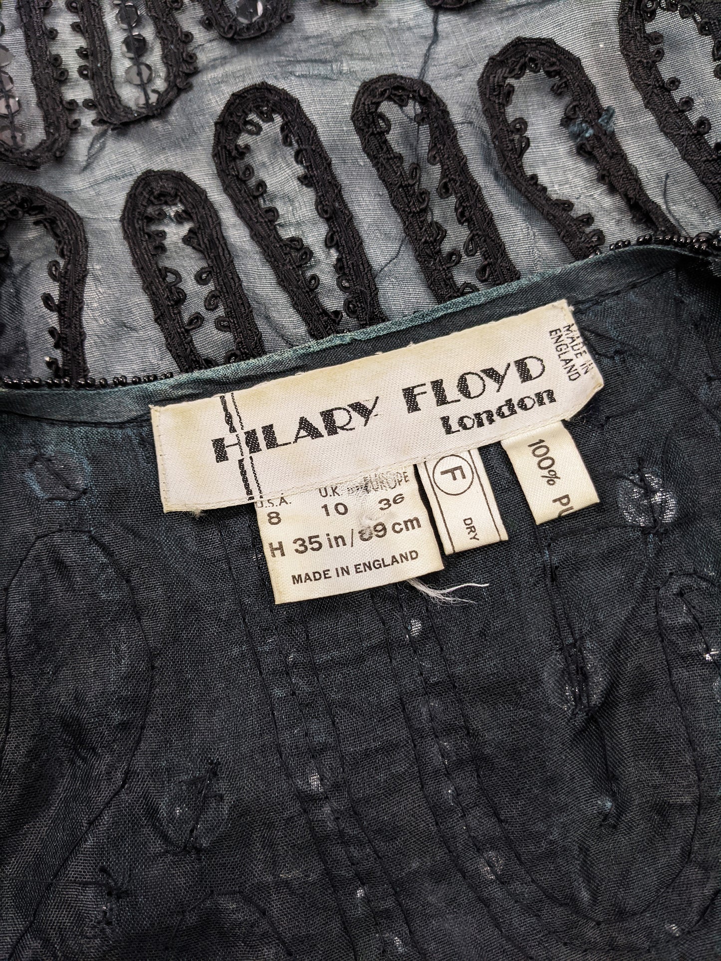 Vintage Semi Sheer Black Sequin & Beaded Jacket, 1980s