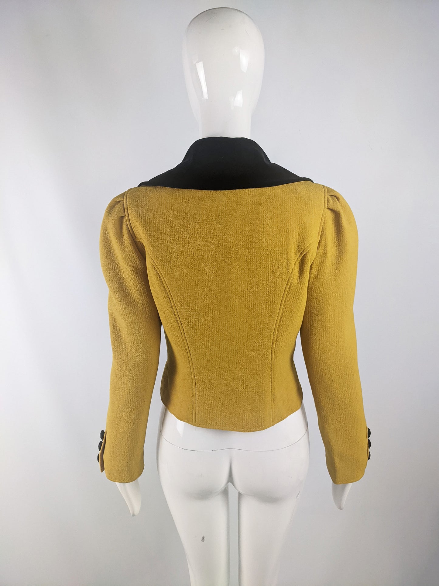 Christian Lacroix Vintage Yellow Cropped Jacket, 1980s