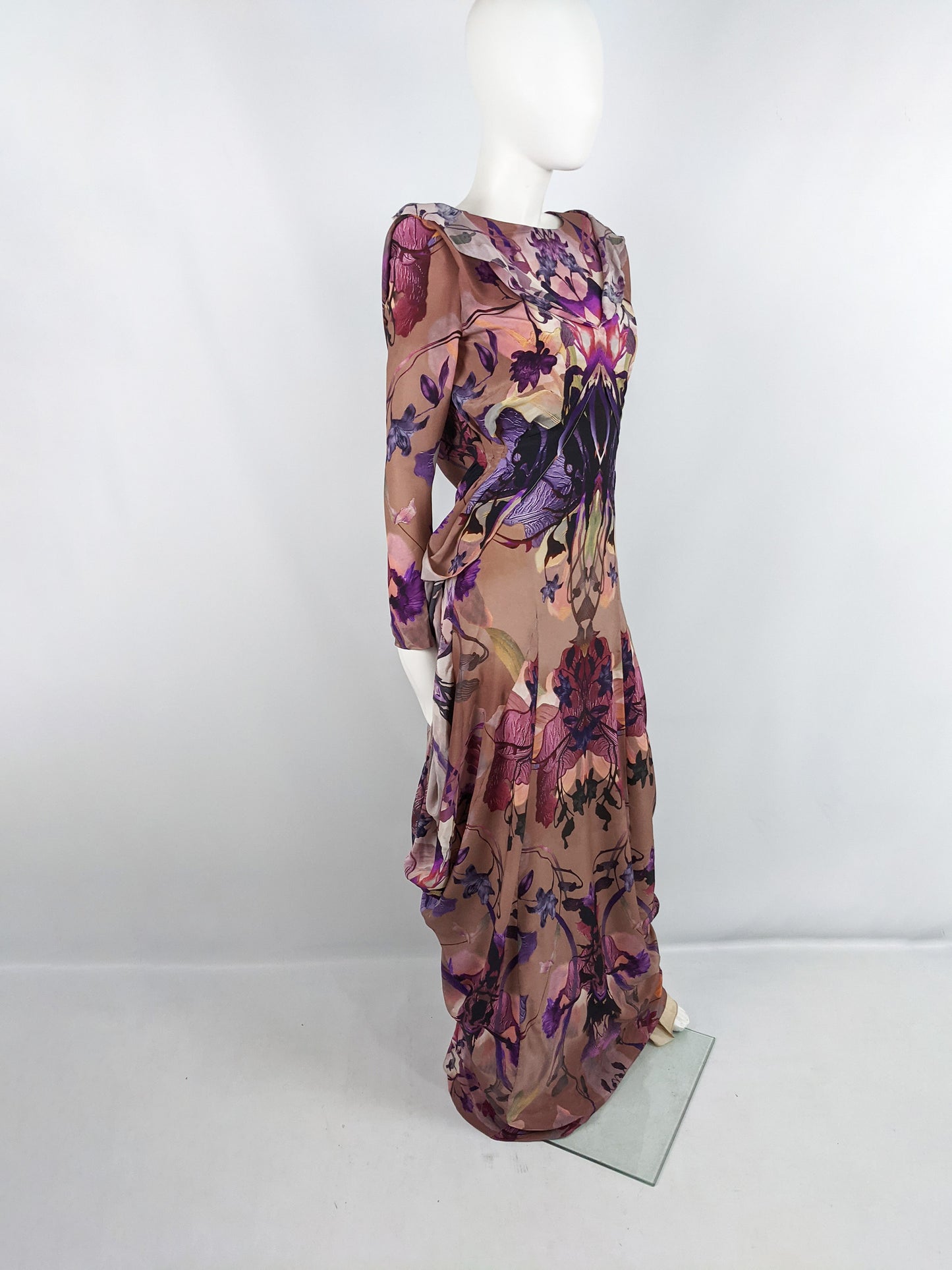 Preowned Kaleidoscope Print Maxi Silk Dress, Pre Fall 2010